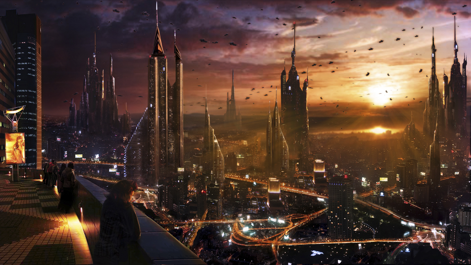 sci fi, cityscape, city