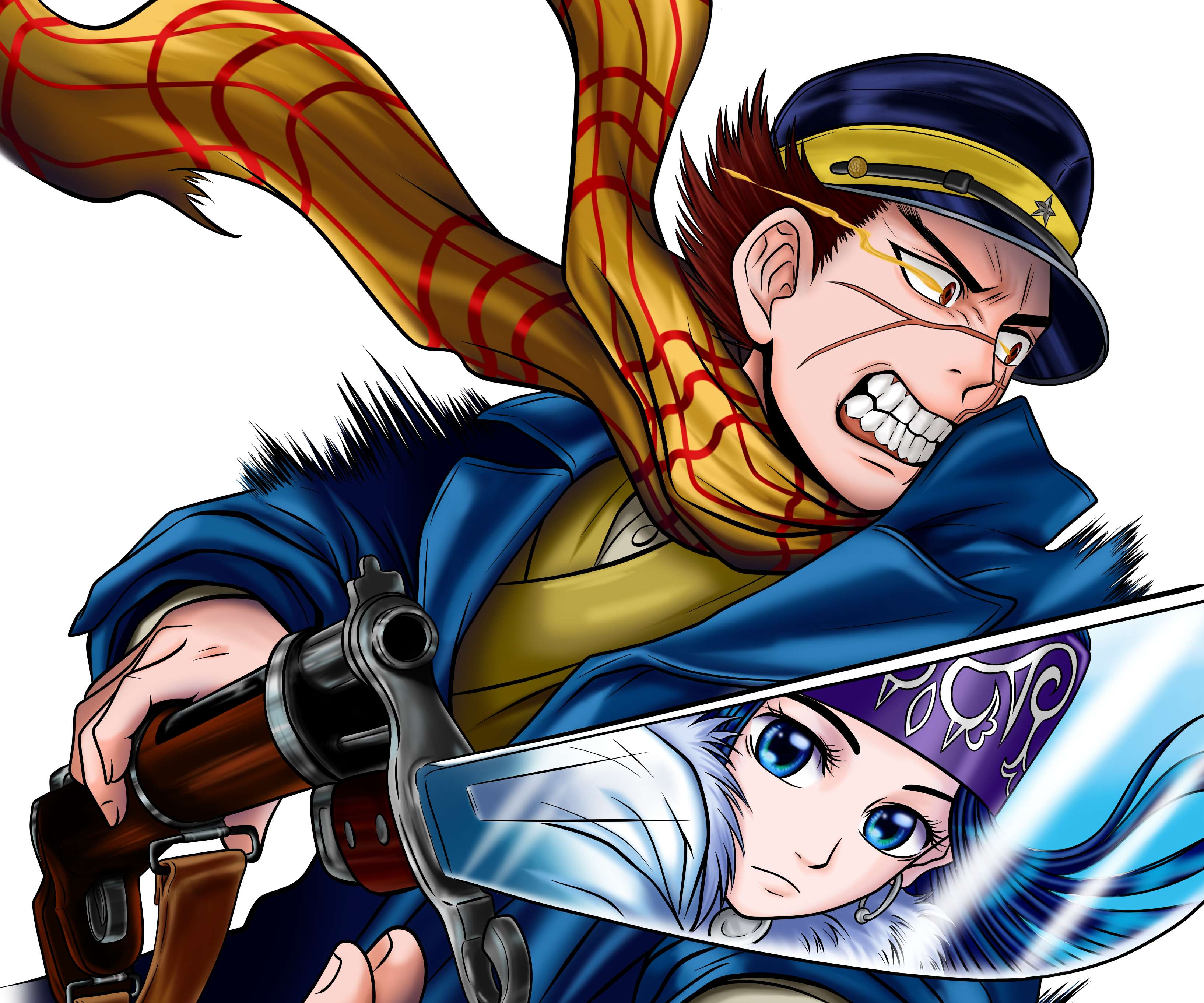 Download mobile wallpaper Anime, Asirpa (Golden Kamuy), Golden Kamuy, Sugimoto Saichi for free.