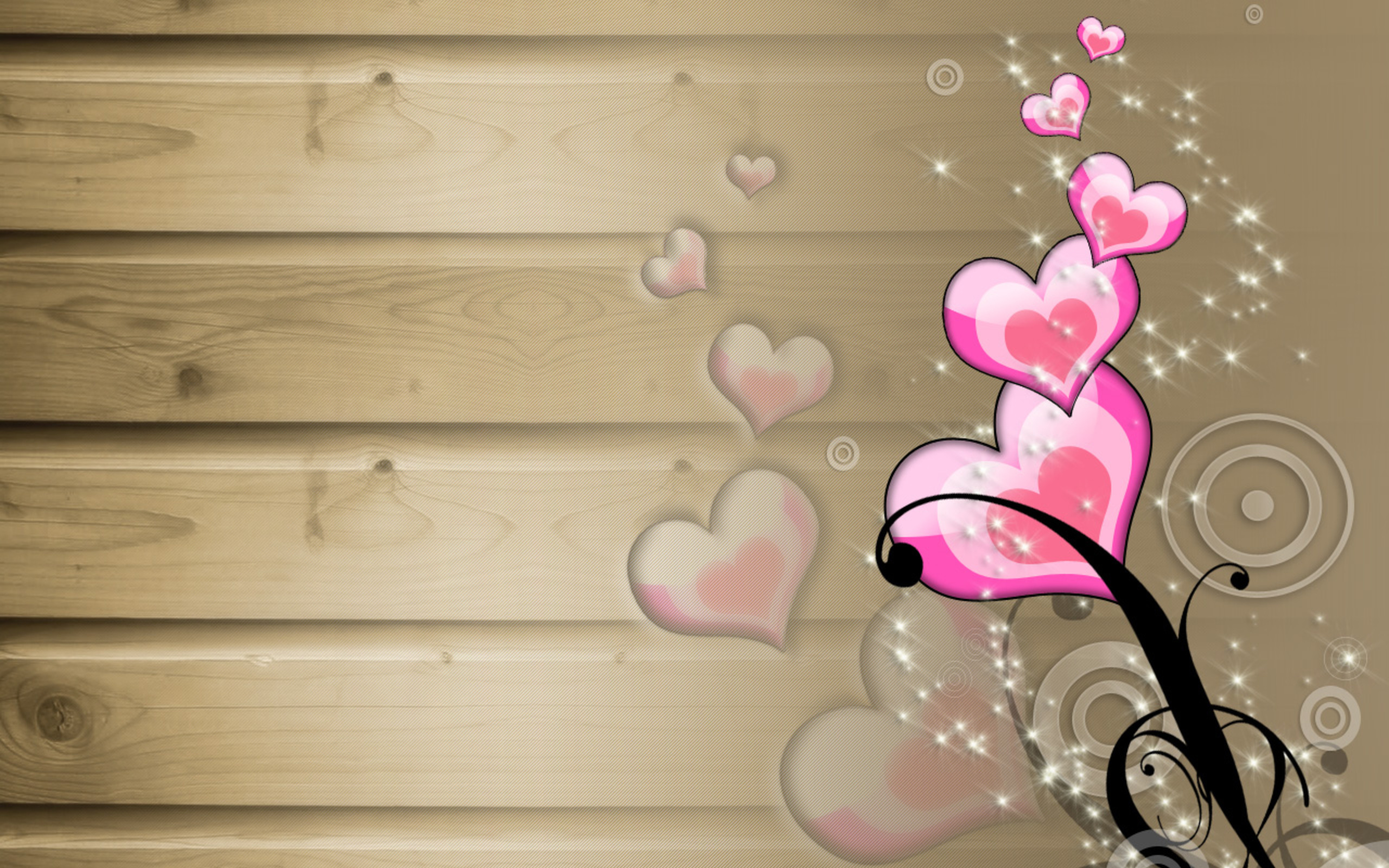 love, hearts, valentine's day, pictures, yellow Desktop home screen Wallpaper