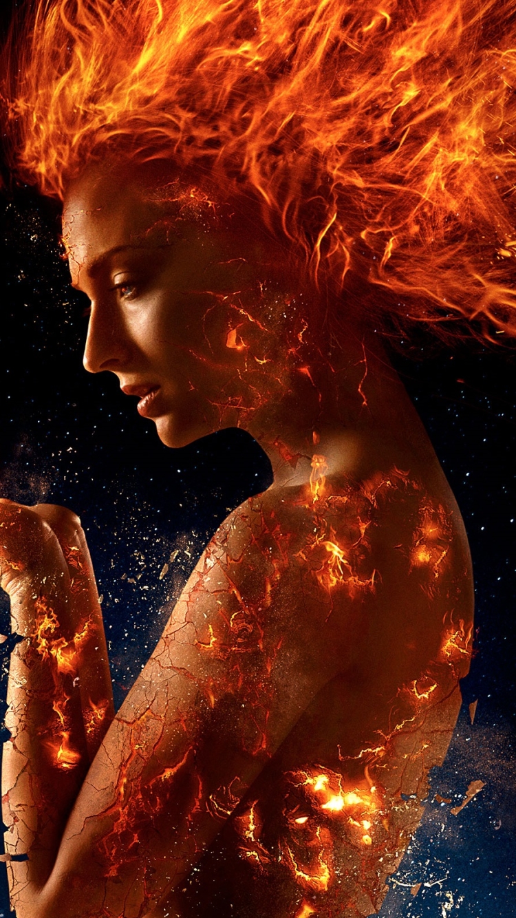 Download mobile wallpaper X Men, Movie, Jean Grey, Dark Phoenix, Sophie Turner, X Men: Dark Phoenix for free.
