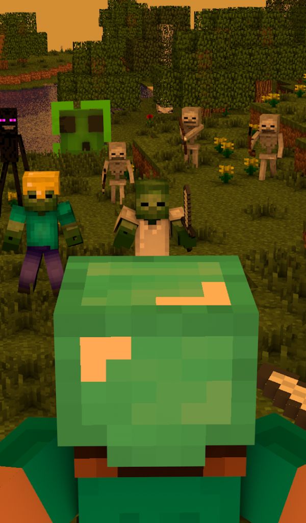 Download mobile wallpaper Minecraft, Battle, Skeleton, Video Game, Zombie, Mojang, Creeper (Minecraft), Steve (Minecraft), Zombie Pigman (Minecraft), Nether Portal for free.