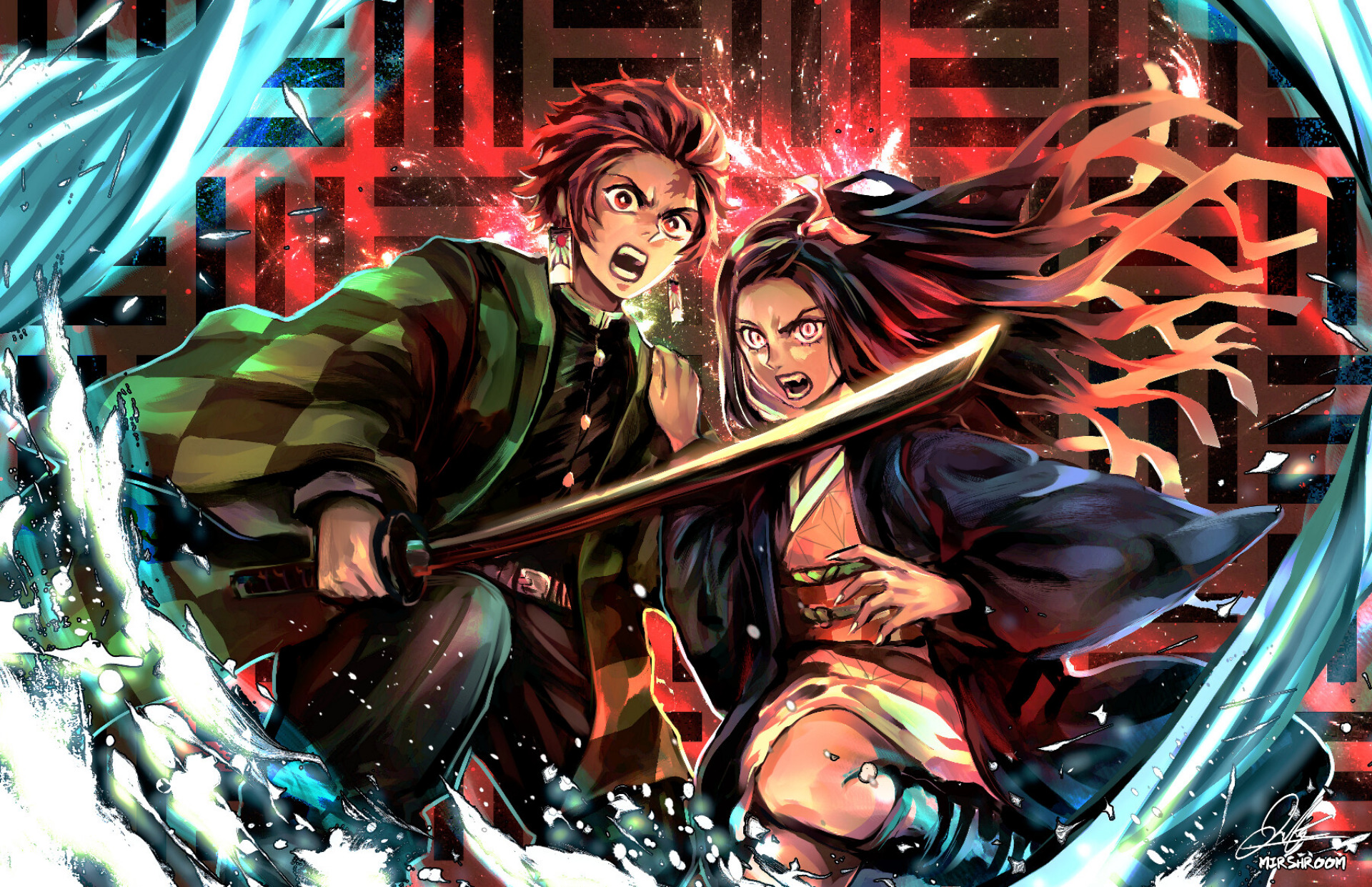 Free download wallpaper Anime, Nezuko Kamado, Demon Slayer: Kimetsu No Yaiba, Tanjiro Kamado on your PC desktop