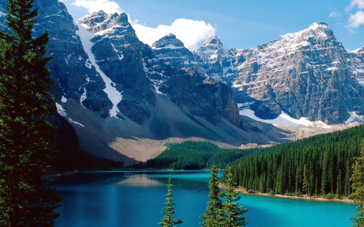 Free download wallpaper Landscape, Rivers, Trees, Mountains on your PC desktop