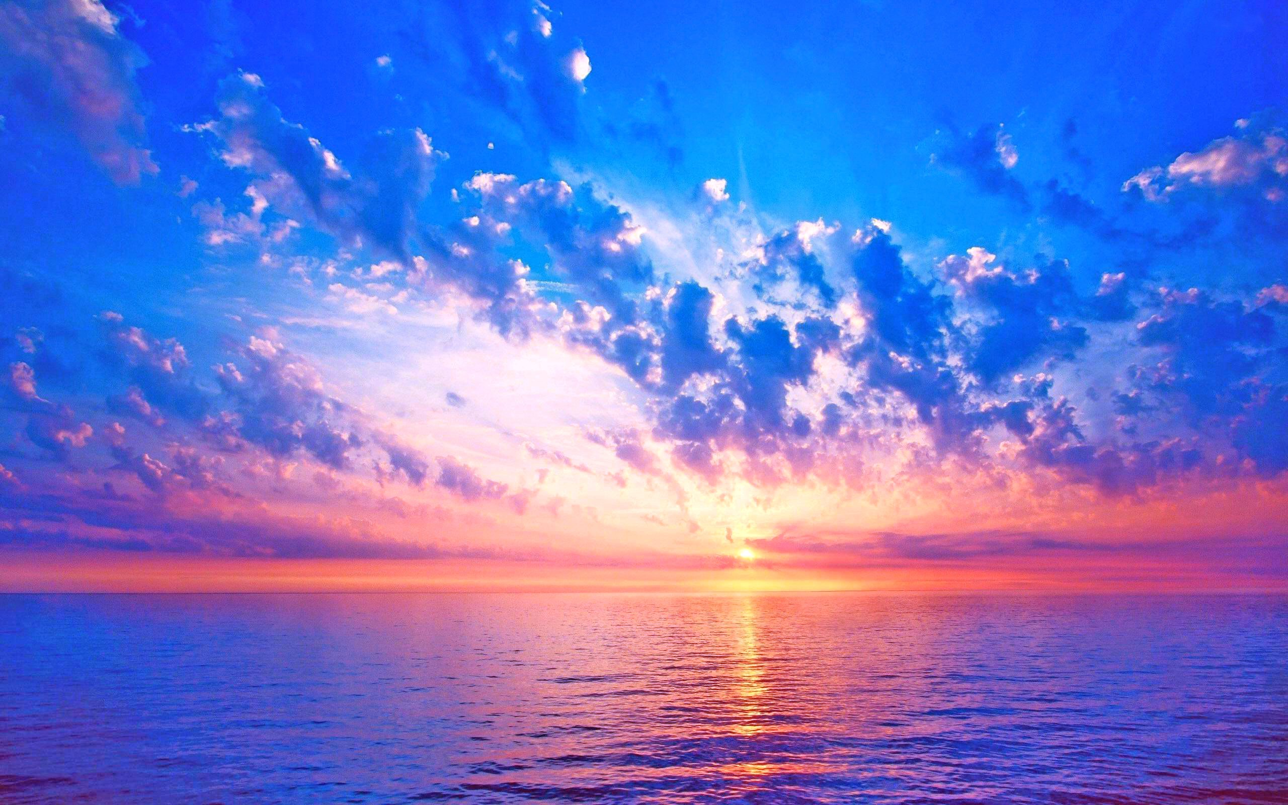 Download mobile wallpaper Sky, Sea, Horizon, Sunrise, Earth, Cloud, Scenic for free.