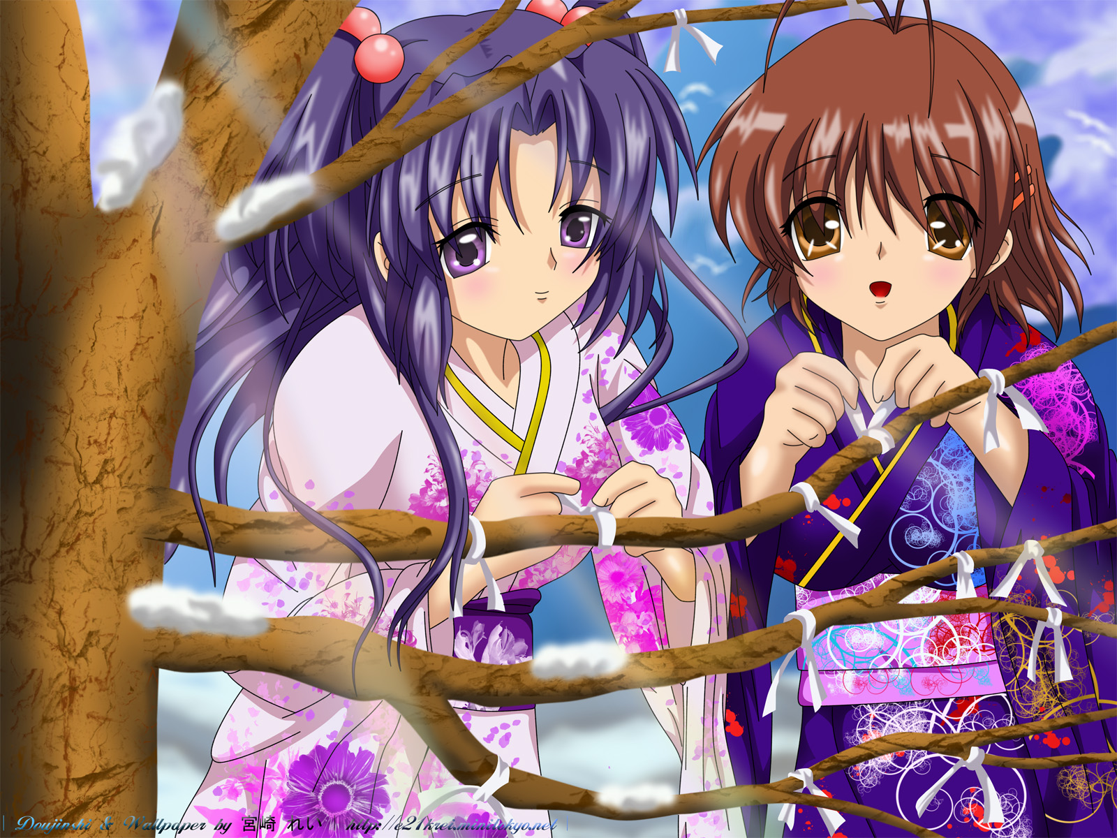 Download mobile wallpaper Anime, Clannad, Nagisa Furukawa, Kotomi Ichinose for free.