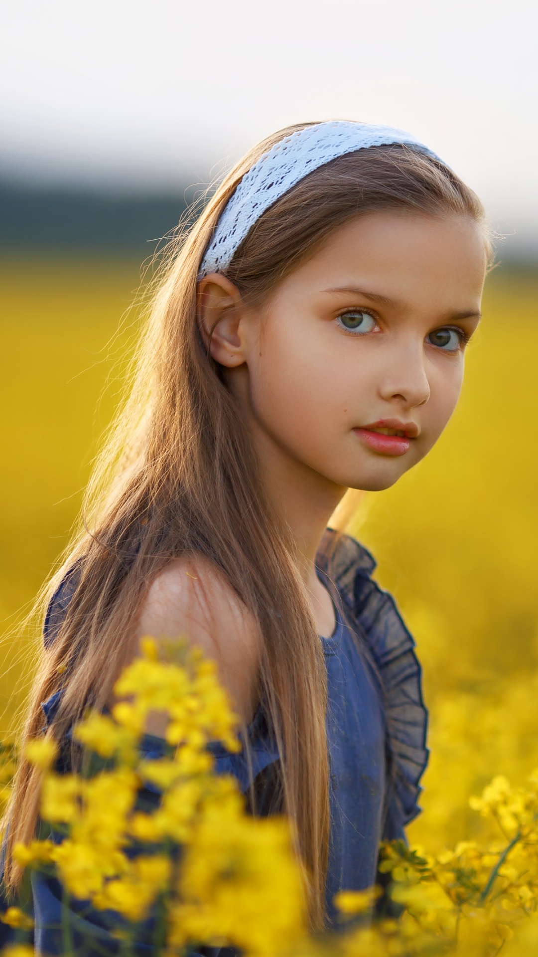 Download mobile wallpaper Summer, Child, Blonde, Photography, Little Girl, Rapeseed for free.