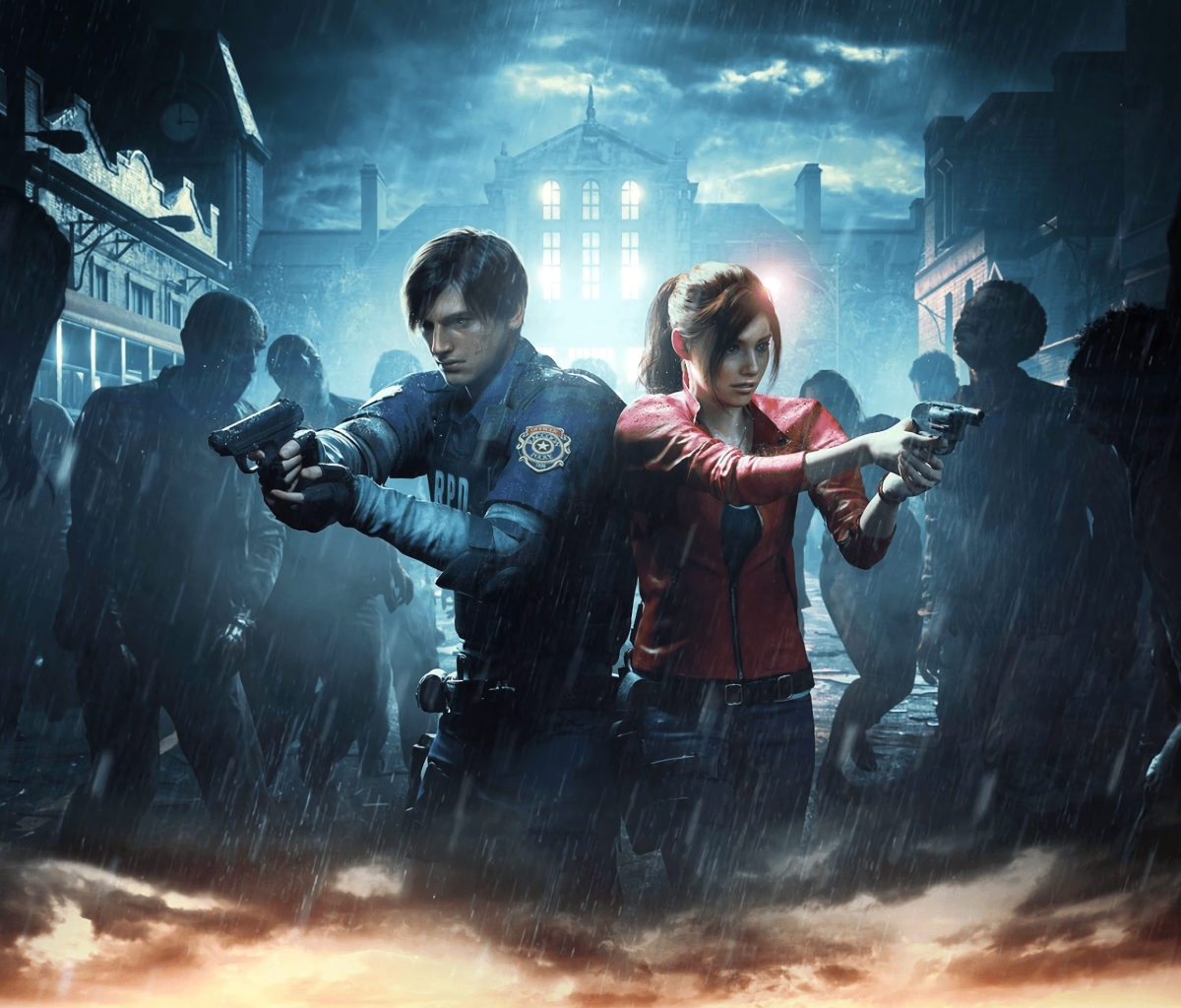 Handy-Wallpaper Resident Evil, Computerspiele, Leon S Kennedy, Claire Rotfeld, Resident Evil 2 (2019) kostenlos herunterladen.