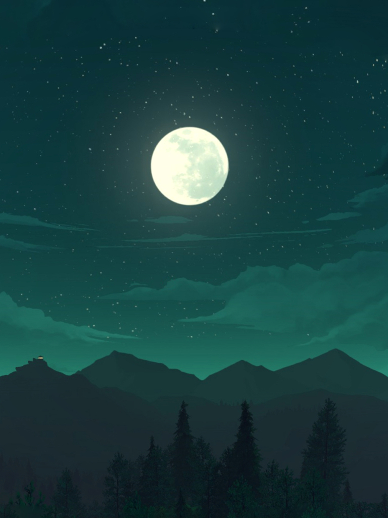 Download mobile wallpaper Moon, Video Game, Firewatch for free.
