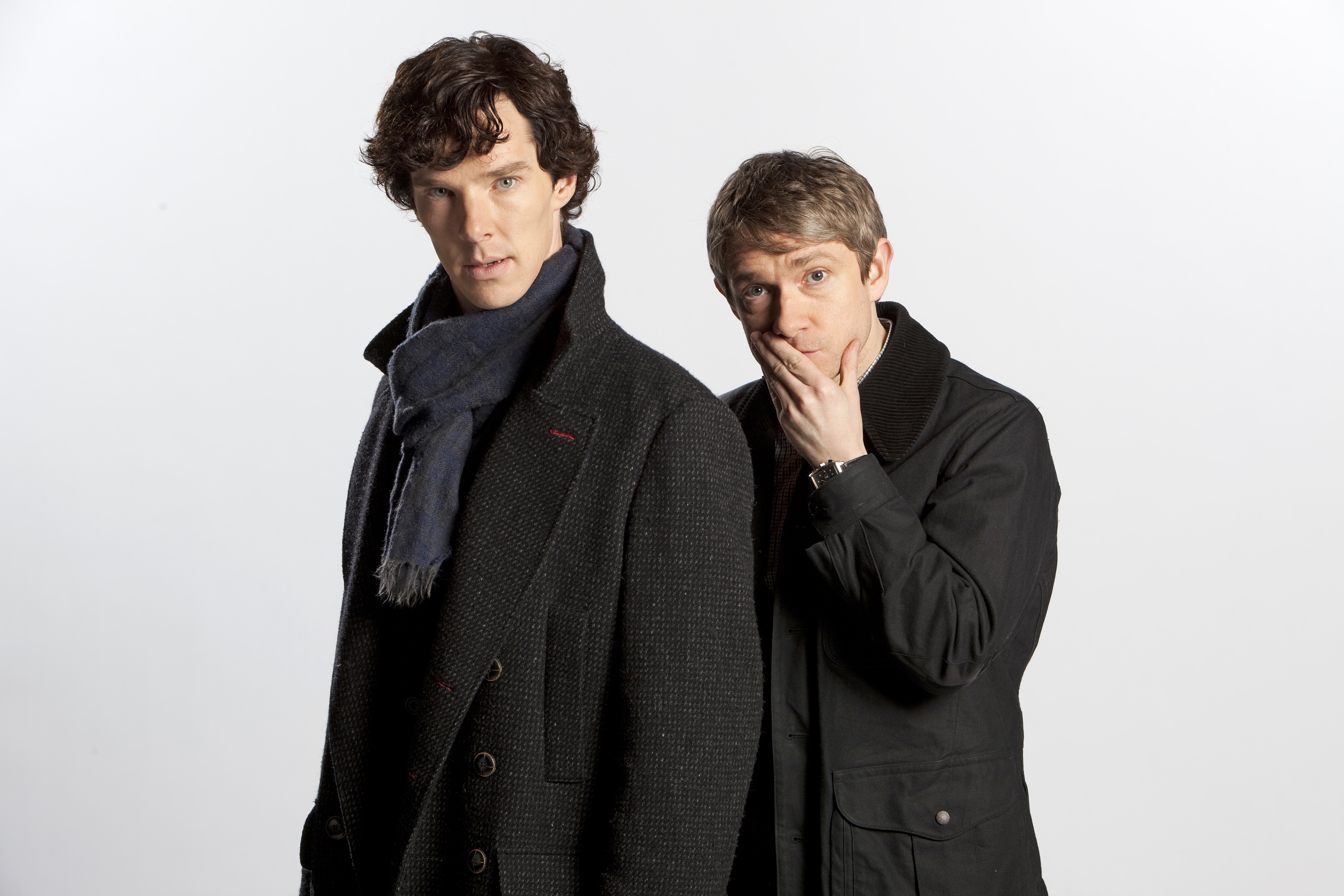 Descarga gratuita de fondo de pantalla para móvil de Sherlock, Benedict Cumberbatch, Series De Televisión, Sherlock Holmes, Martín Freeman.