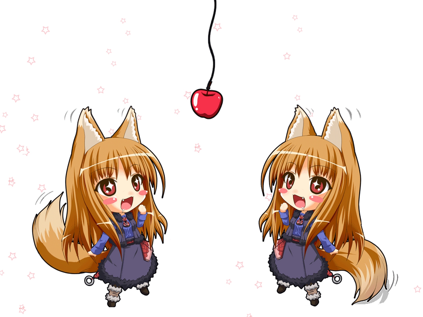 anime, spice and wolf, cute, holo (spice & wolf)