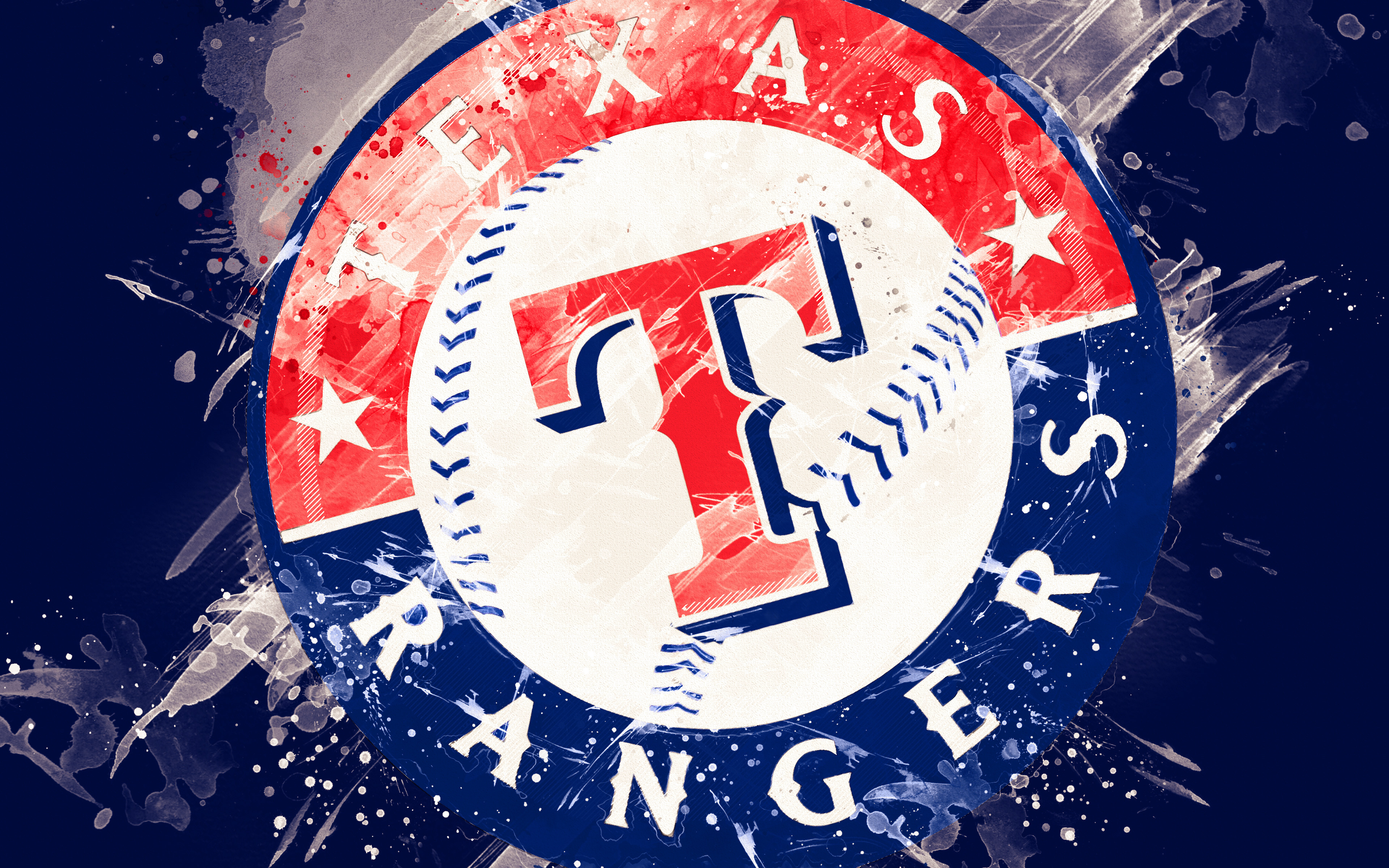 453493 Hintergrundbild herunterladen sport, texas rangers, baseball, logo, mlb - Bildschirmschoner und Bilder kostenlos