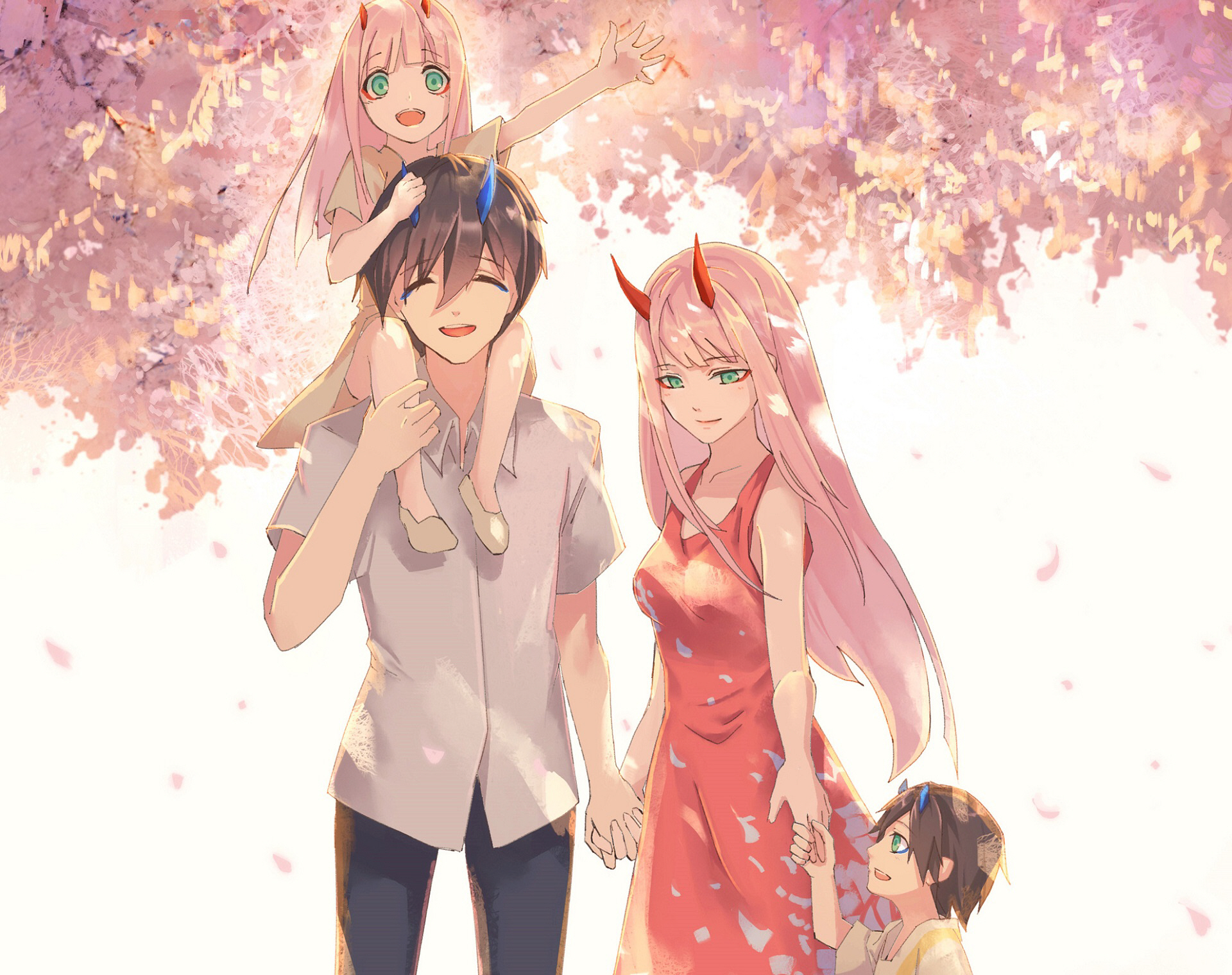 darling in the franxx, zero two (darling in the franxx), anime, hiro (darling in the franxx)