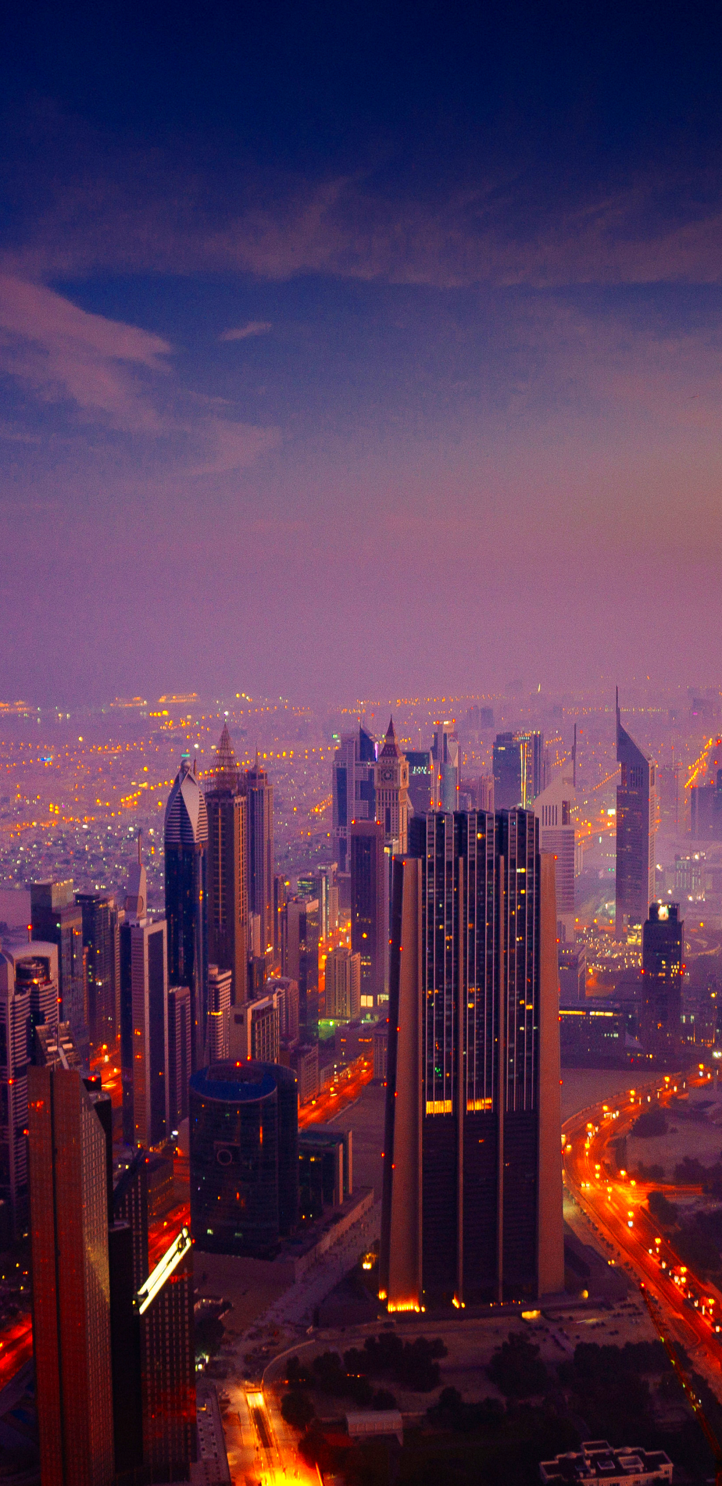 Descarga gratuita de fondo de pantalla para móvil de Ciudades, Noche, Ciudad, Rascacielos, Edificio, Paisaje Urbano, Burj Khalifa, Hecho Por El Hombre, Dubái.