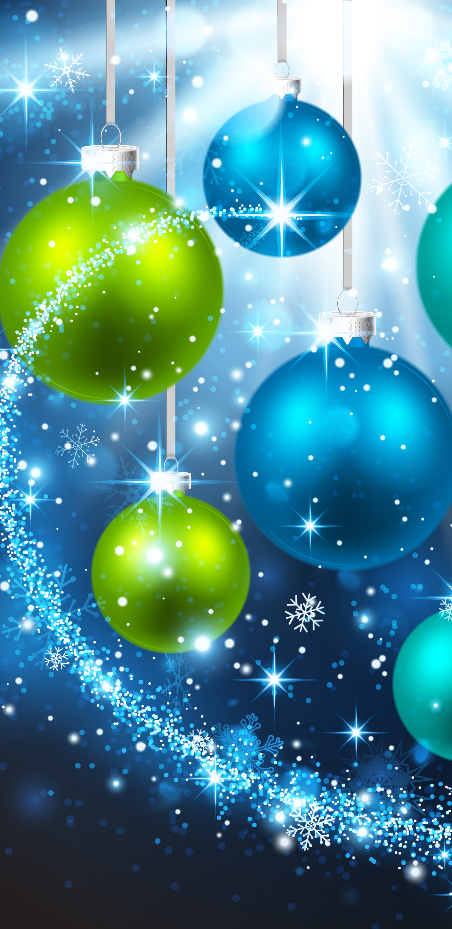 Скачати мобільні шпалери Різдво, Свято, Синій, Блискітки, Різдвяні Прикраси безкоштовно.
