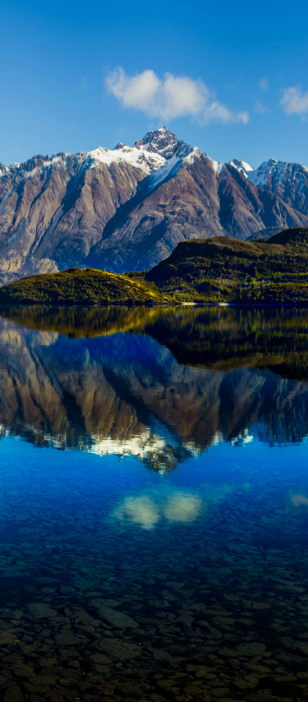 Скачать картинку Гора, Озеро, Отражение, Новая Зеландия, Земля/природа в телефон бесплатно.