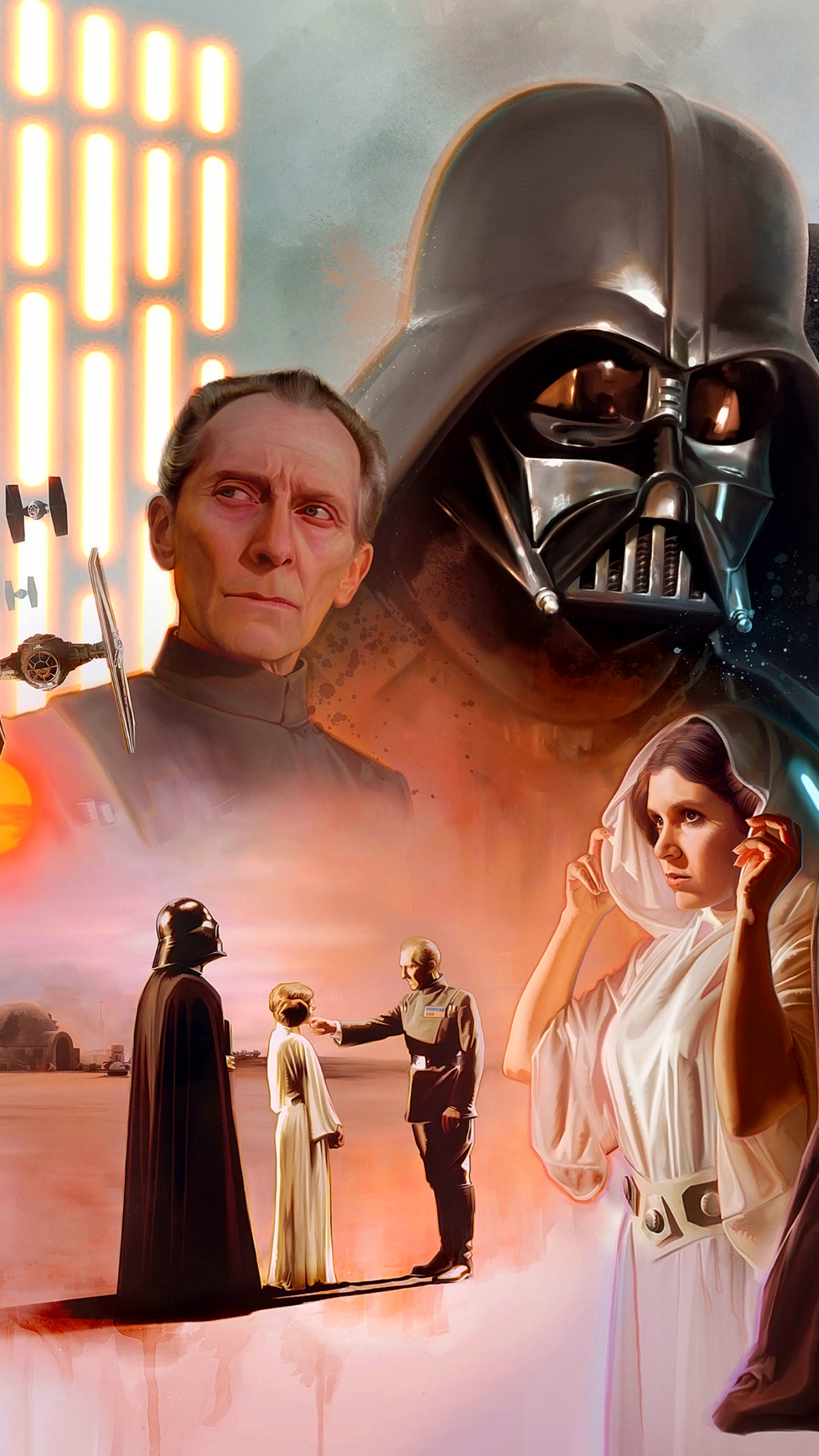 Baixe gratuitamente a imagem Darth Vader, Ficção Científica, Guerra Nas Estrelas, Guerra Das Estrelas, Obi Wan Kenobi, Princesa Leia, Wilhuff Tarkin na área de trabalho do seu PC