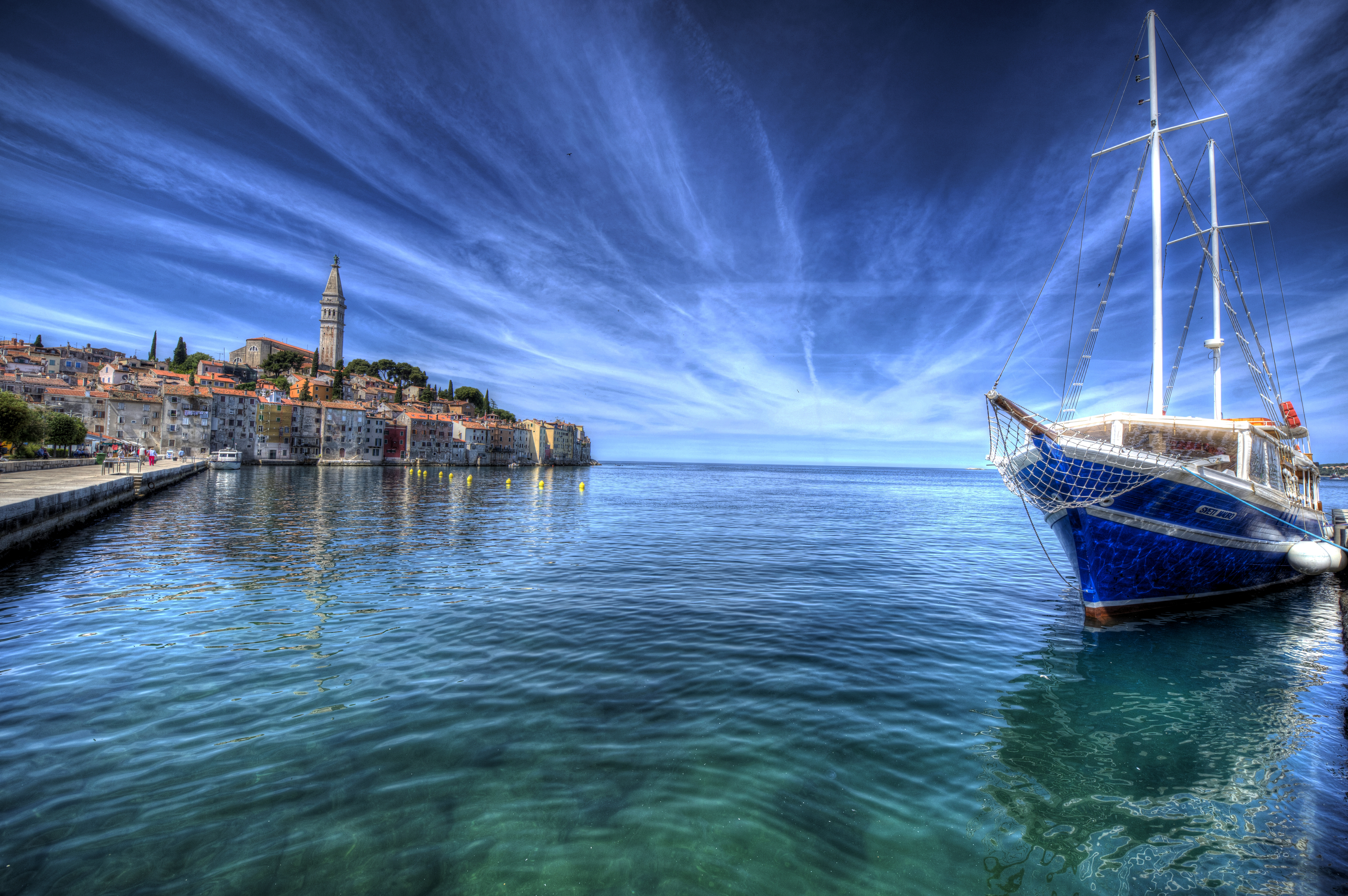 1527133 Hintergrundbild herunterladen fahrzeuge, boot, adriatisches meer, kroatien, hdr - Bildschirmschoner und Bilder kostenlos