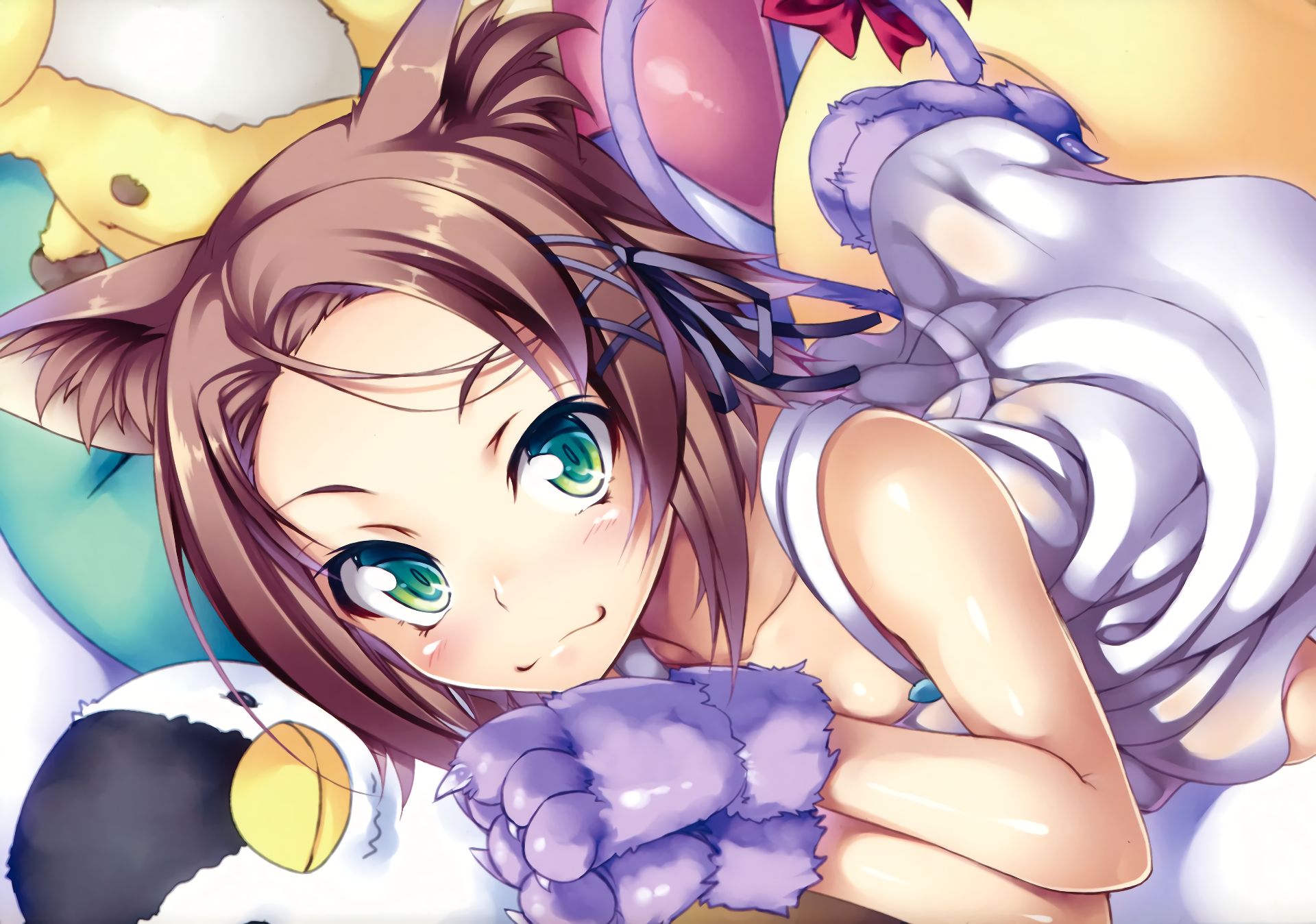 Free download wallpaper Anime, Smile, Dress, Blush, White Dress, Accel World, Chiyuri Kurashima on your PC desktop