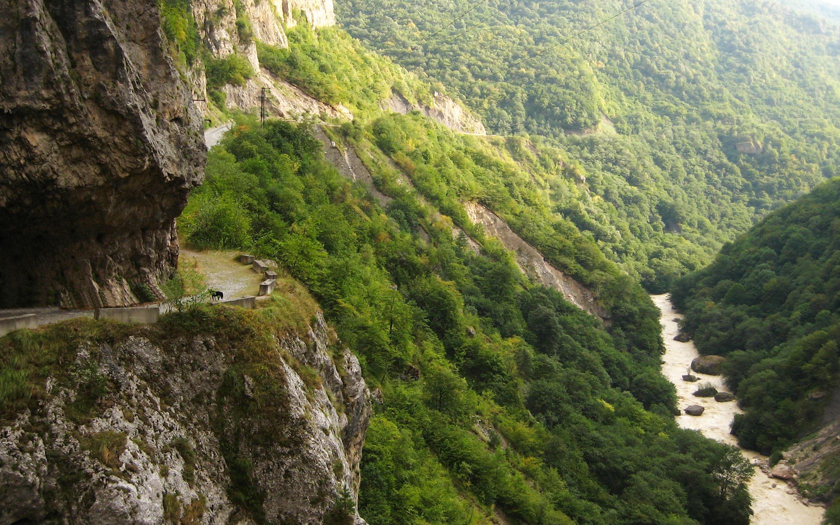 forest, circassian, nature, rivers, mountains, russia, gorge, cherkes Free Background