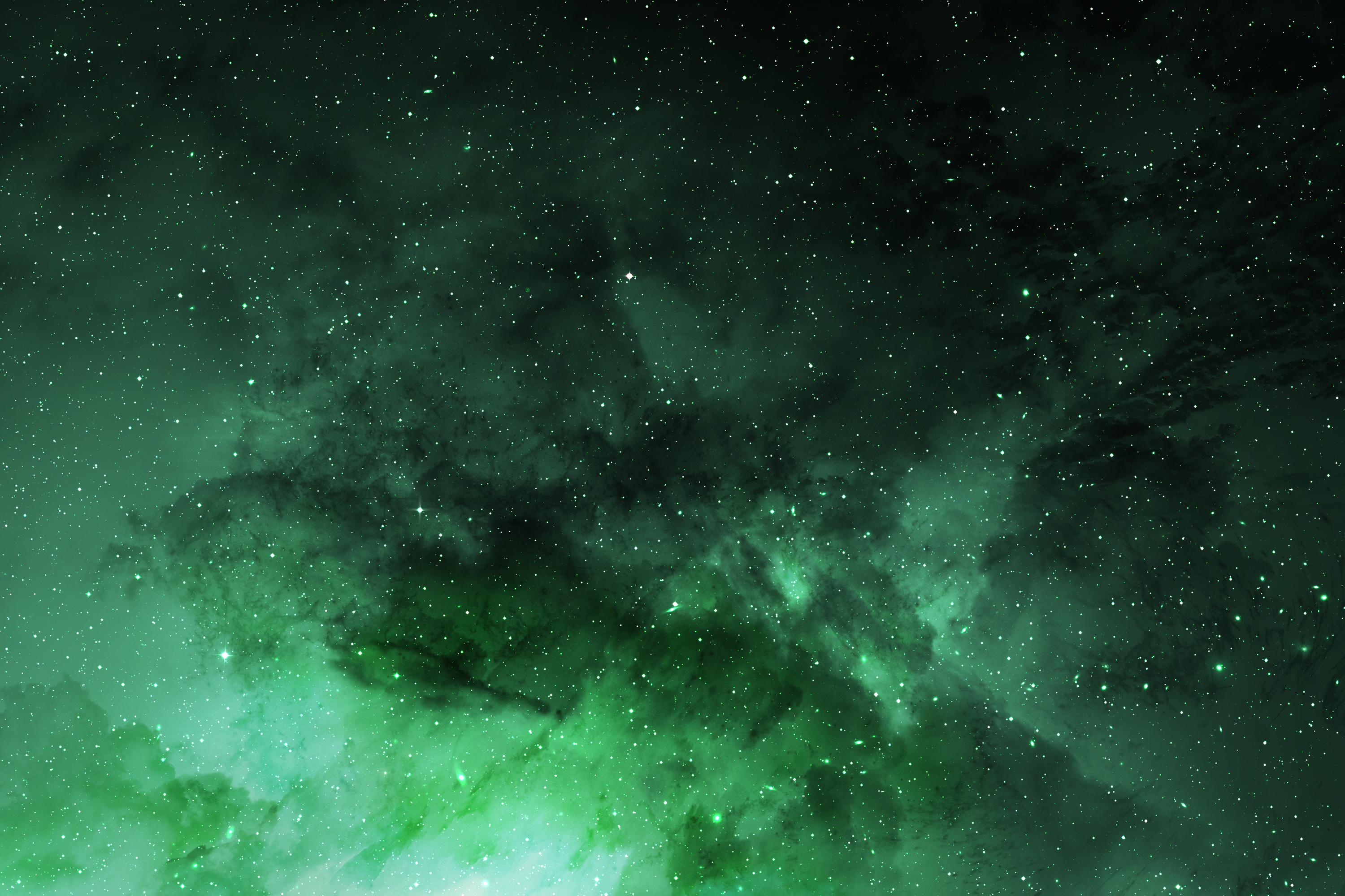 Скачать обои бесплатно Звезды, Зеленый, Пространство, Научная Фантастика картинка на рабочий стол ПК