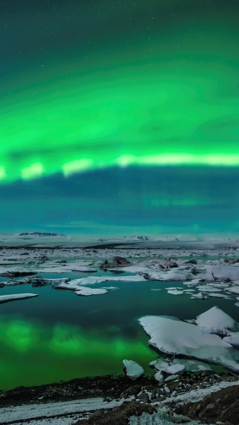 Descarga gratuita de fondo de pantalla para móvil de Noche, Nieve, Aurora Boreal, Tierra/naturaleza.