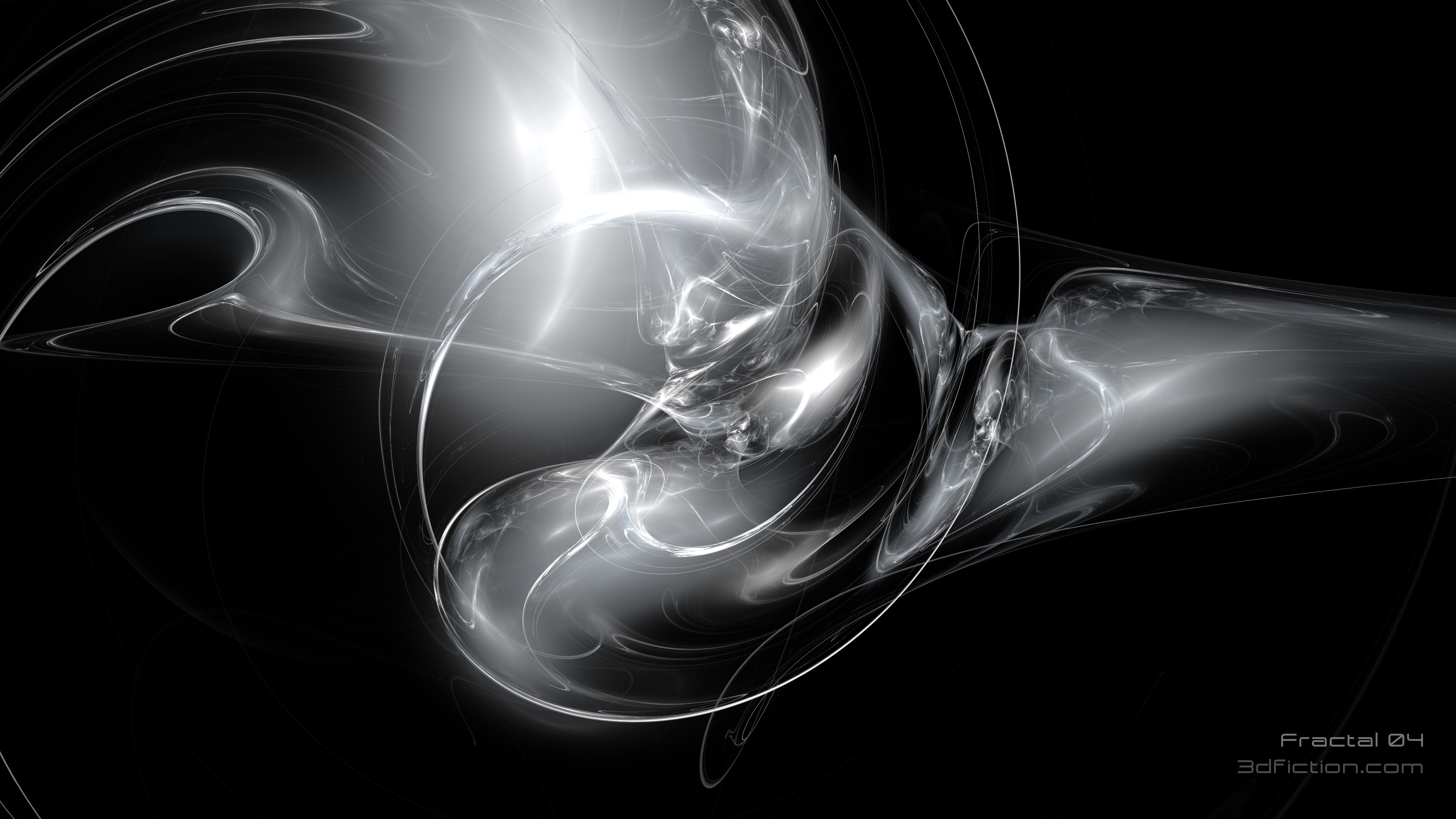 Download mobile wallpaper Abstract, Fractal, Black & White for free.