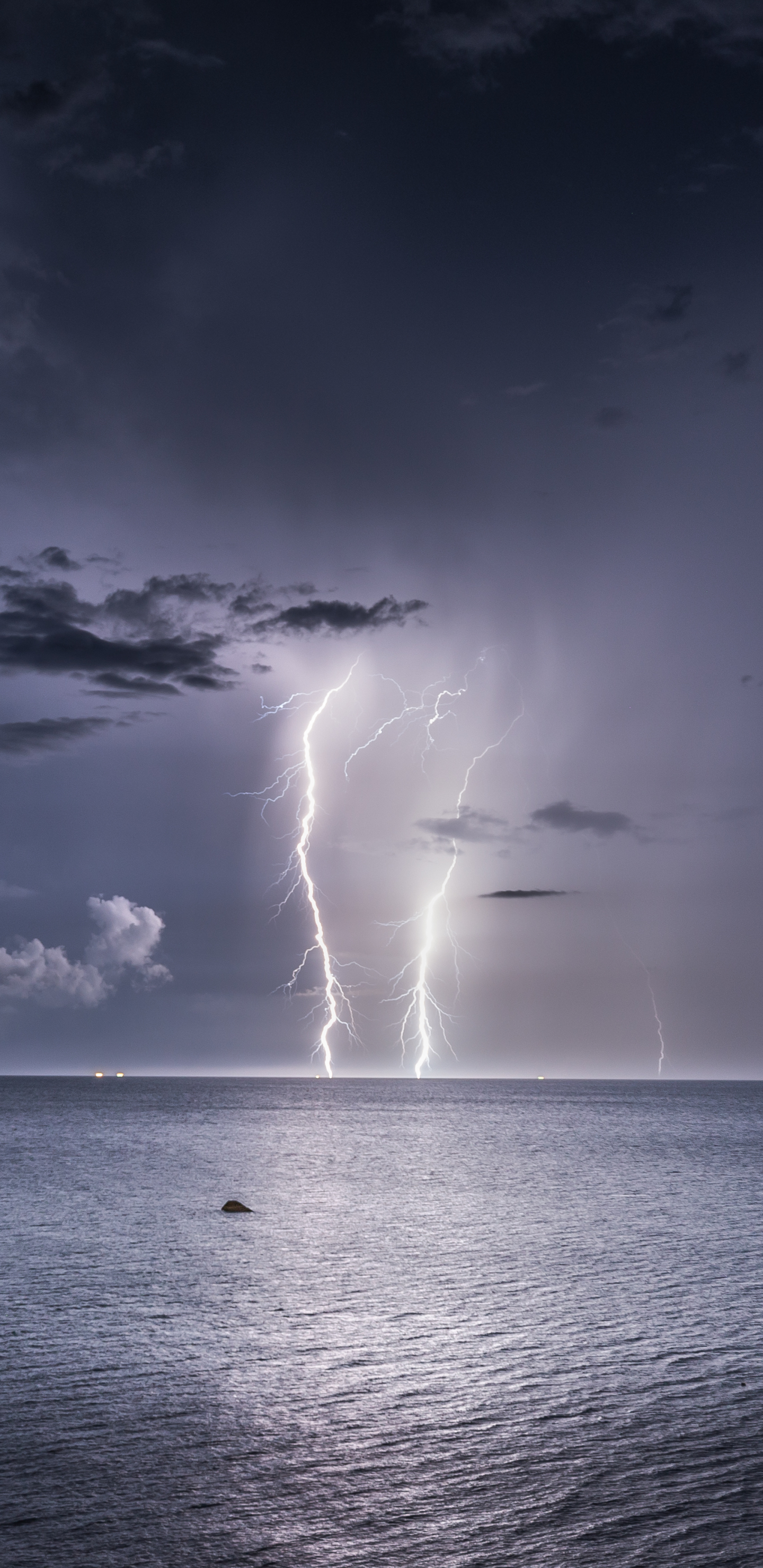 Download mobile wallpaper Sky, Lightning, Tropics, Storm, Photography, Seascape for free.