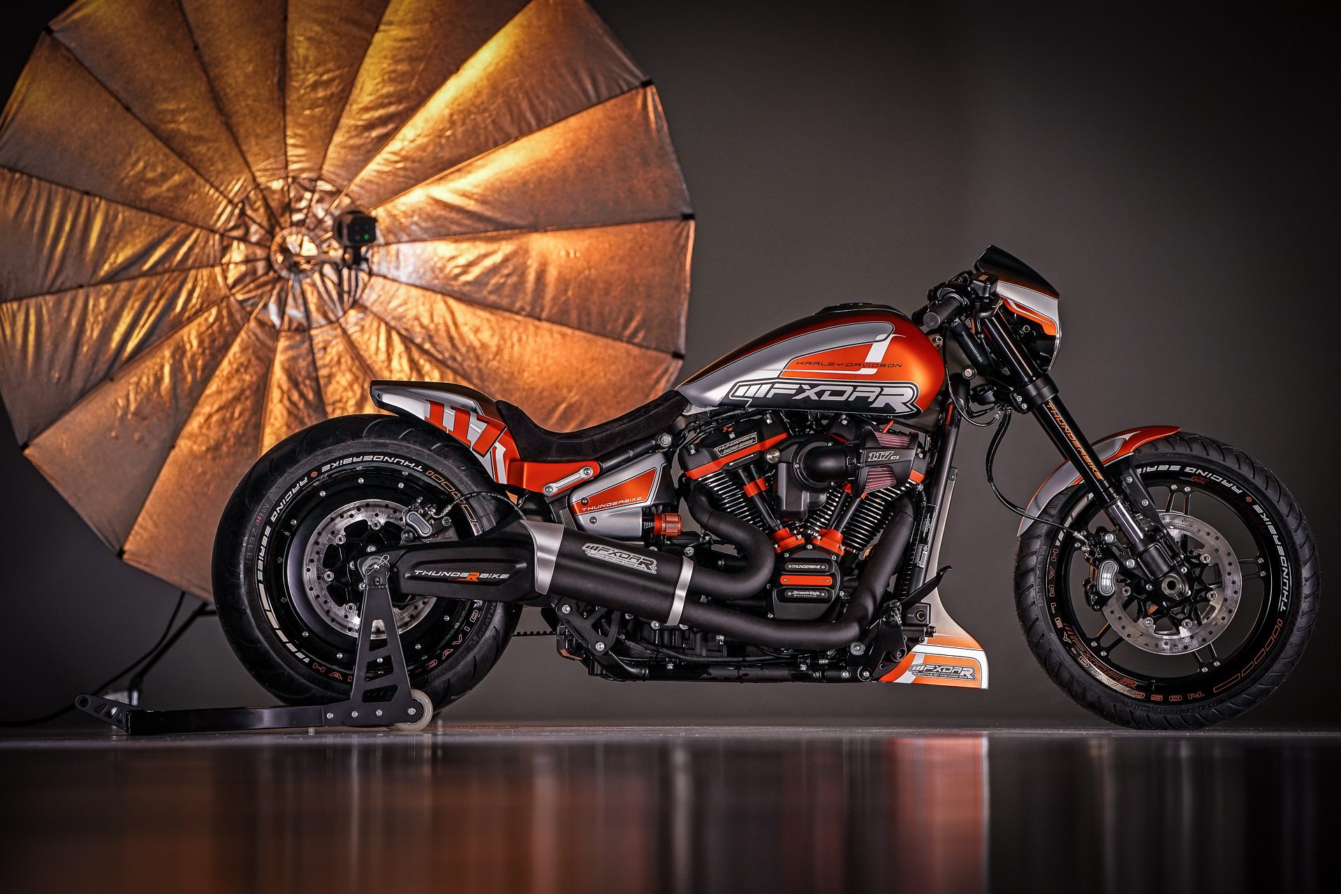 Download mobile wallpaper Motorcycles, Harley Davidson, Vehicles, Custom Motorcycle, Thunderbike Customs for free.
