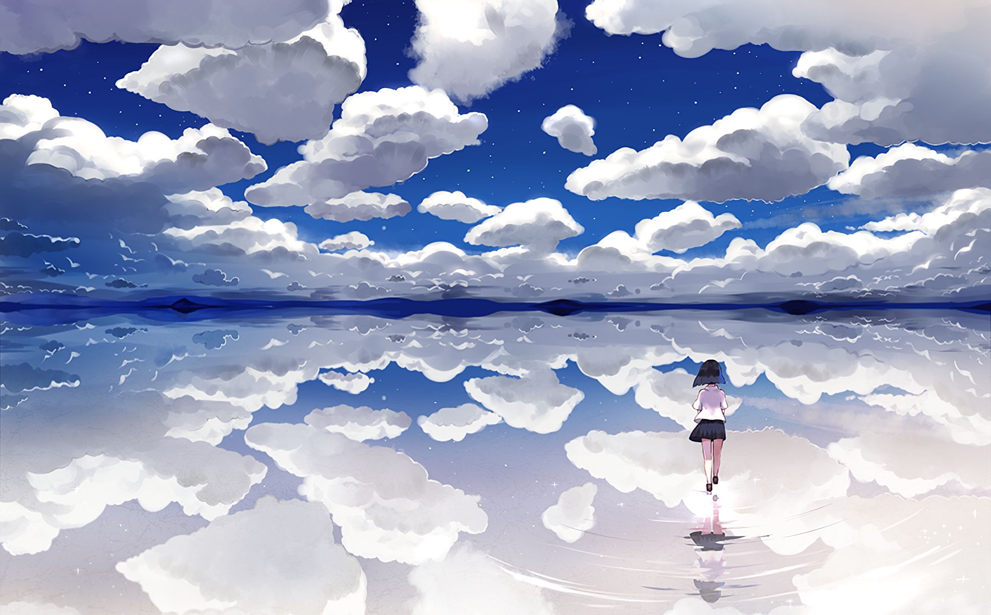 Free download wallpaper Anime, Sky on your PC desktop