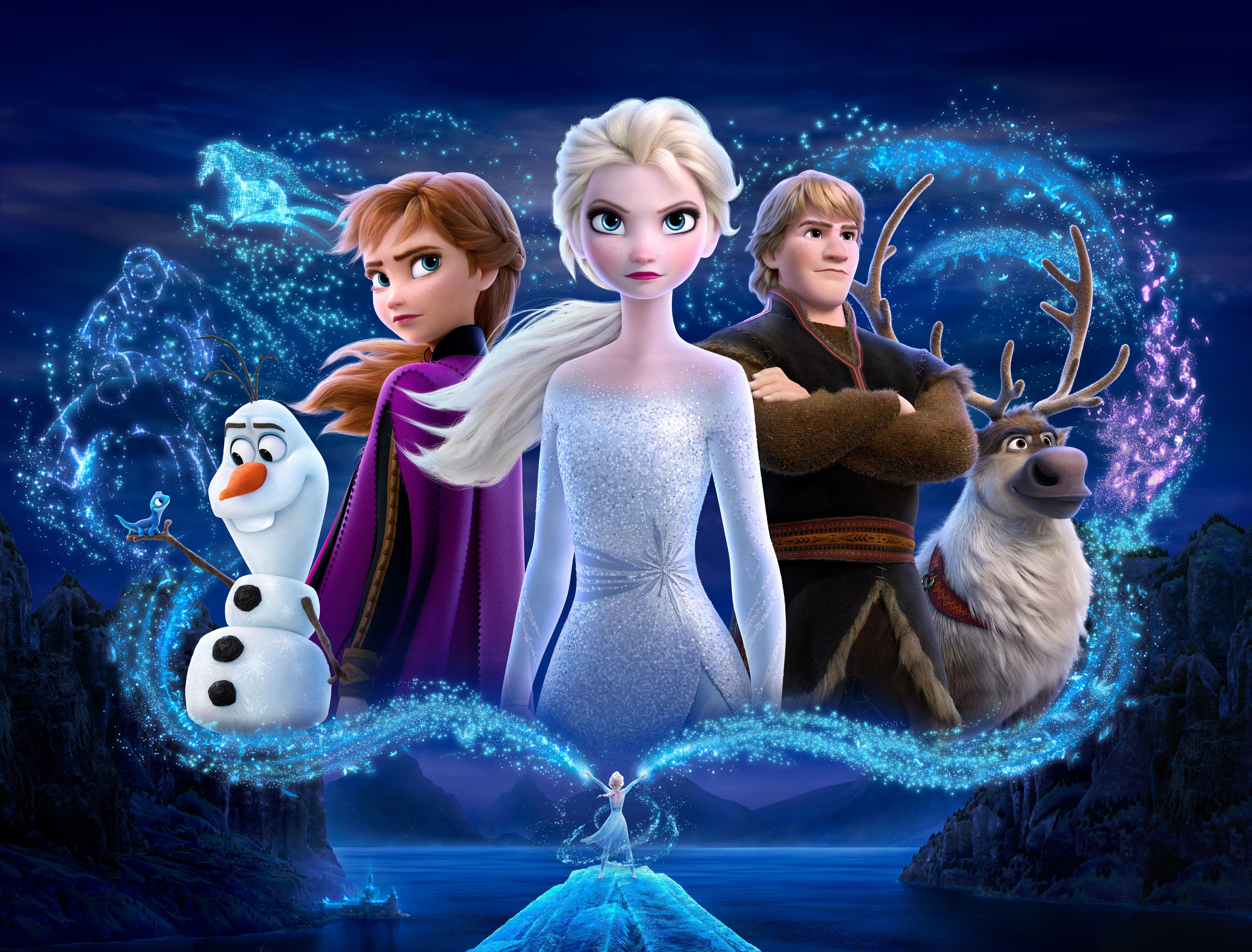 1006390 télécharger le fond d'écran la reine des neiges 2, film, anna (congelée), elsa (congelée), kristoff (congelé), olaf (congelé) - économiseurs d'écran et images gratuitement