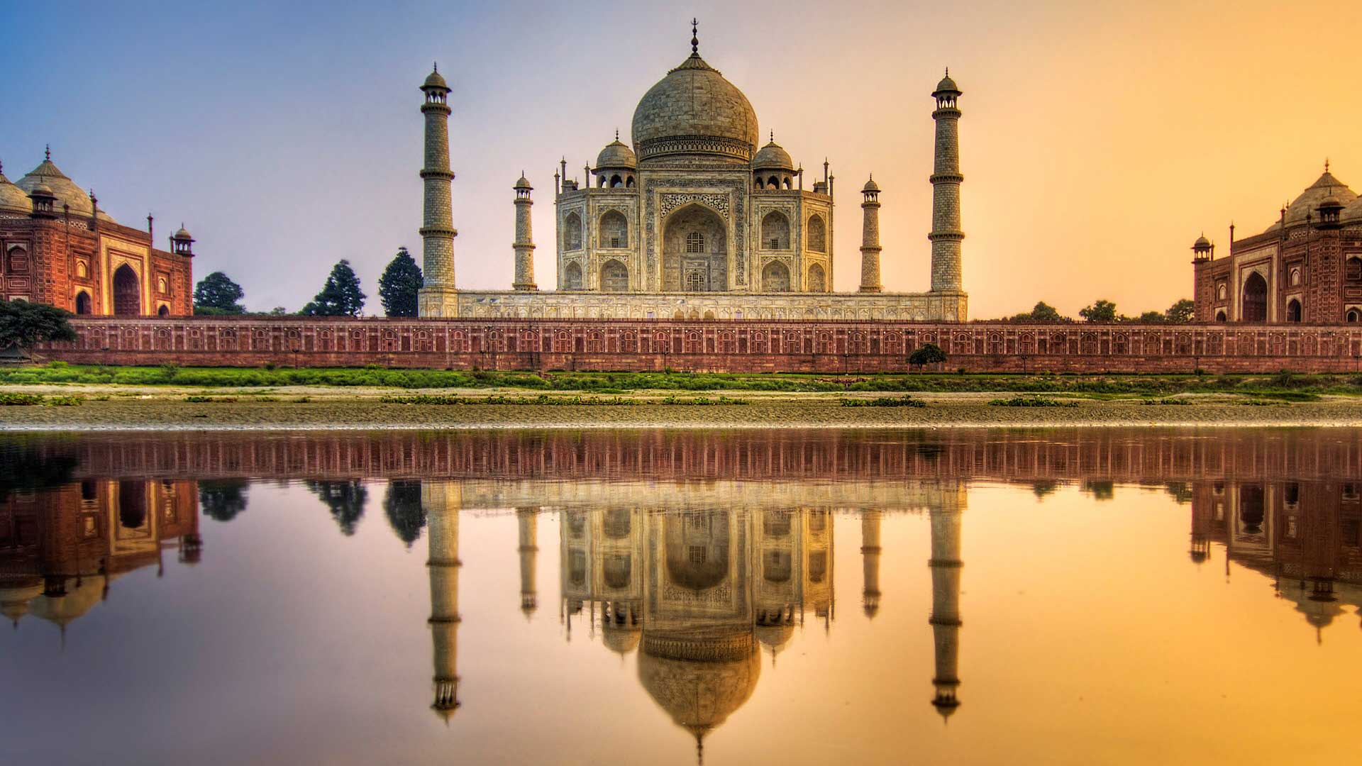 Laden Sie das Taj Mahal, Menschengemacht-Bild kostenlos auf Ihren PC-Desktop herunter