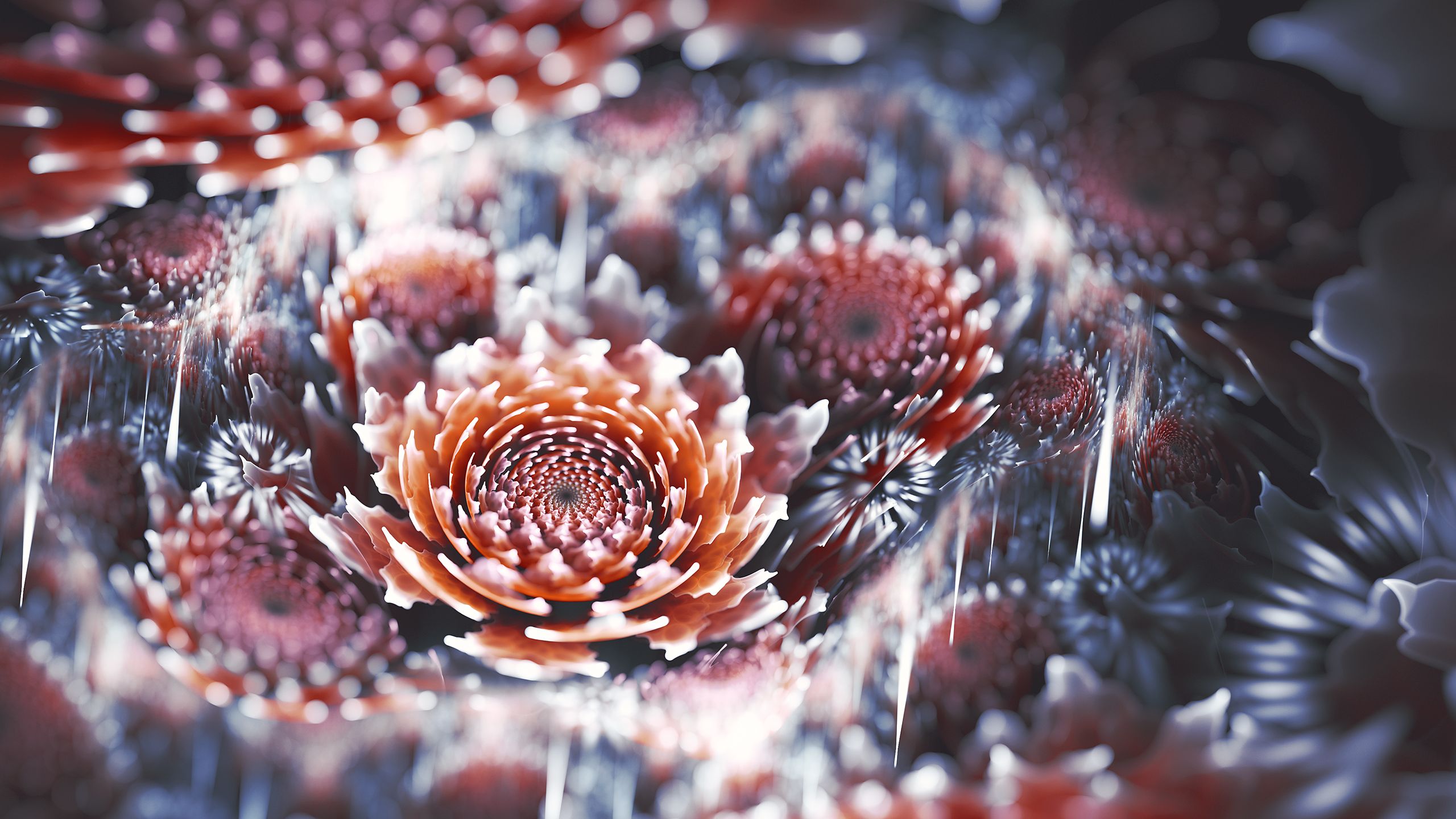 Download mobile wallpaper Abstract, Flower, Fractal for free.