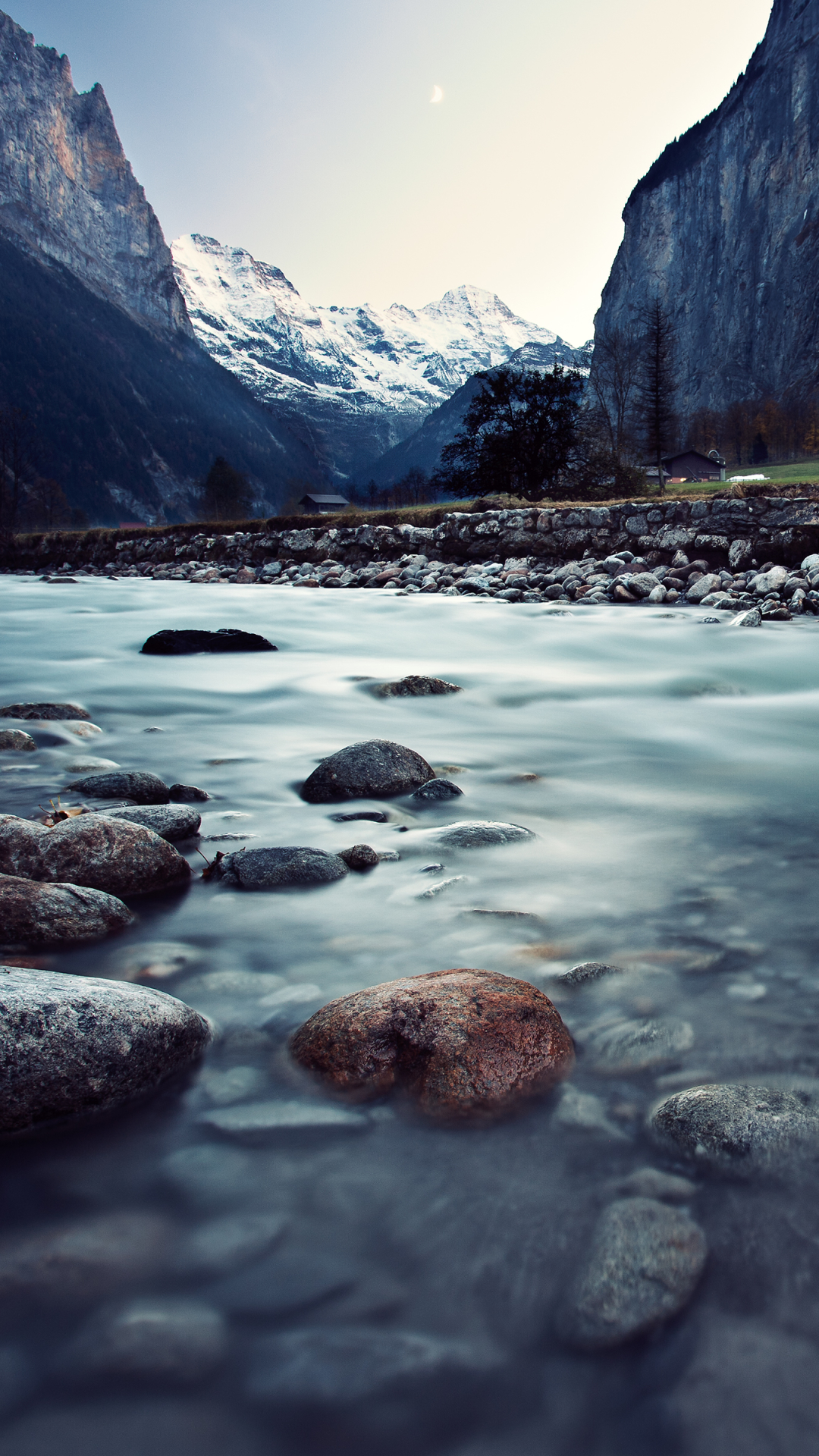 Download mobile wallpaper Landscape, Nature, Mountain, Switzerland, River, Photography for free.