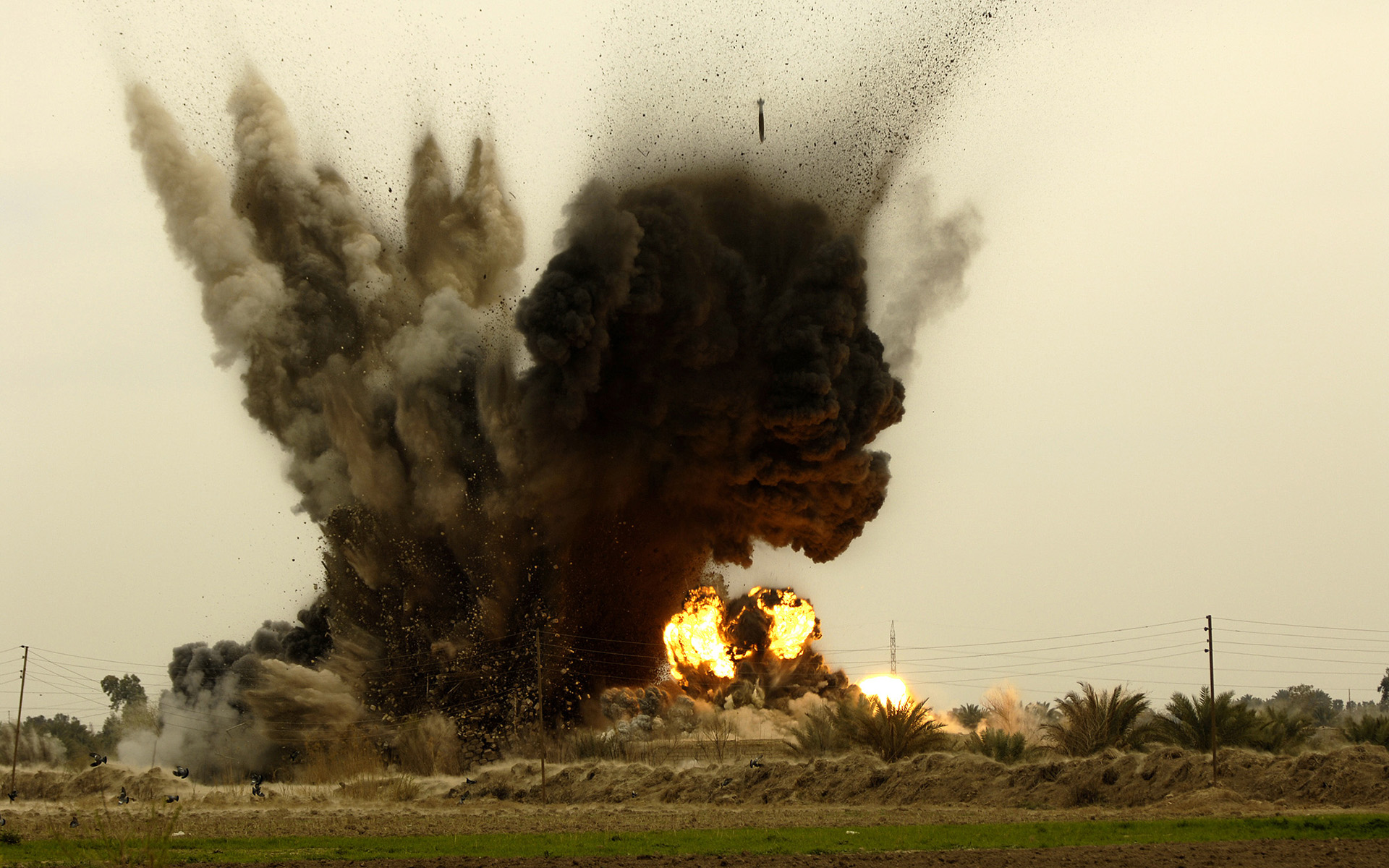 Download mobile wallpaper Explosion, Military for free.