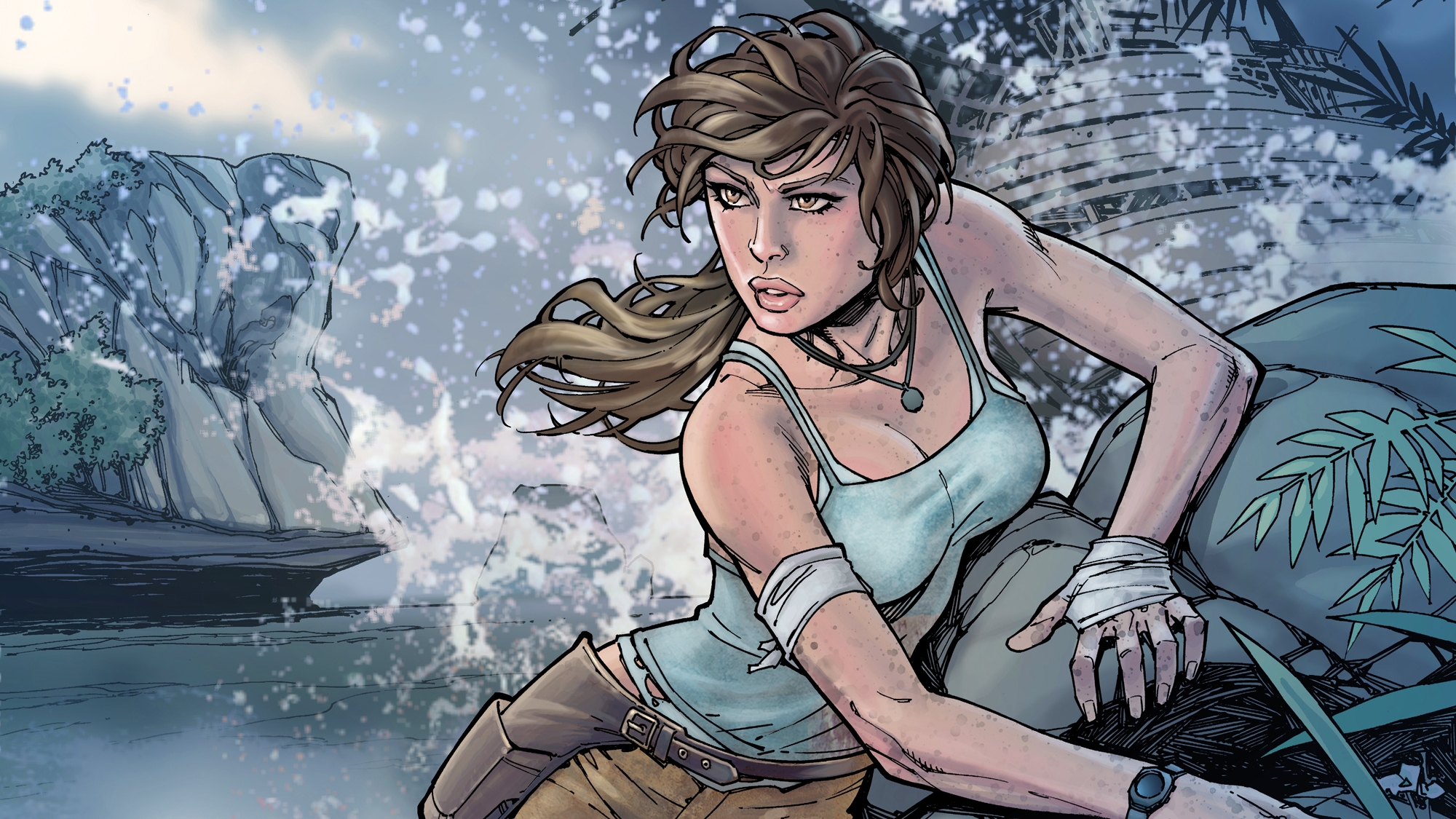 Descarga gratuita de fondo de pantalla para móvil de Tomb Raider, Historietas.
