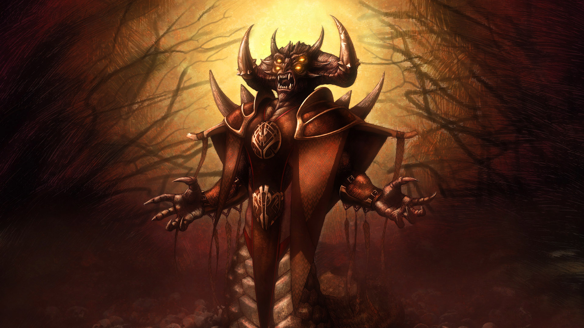 Download mobile wallpaper Demon, Fantasy, Dark for free.