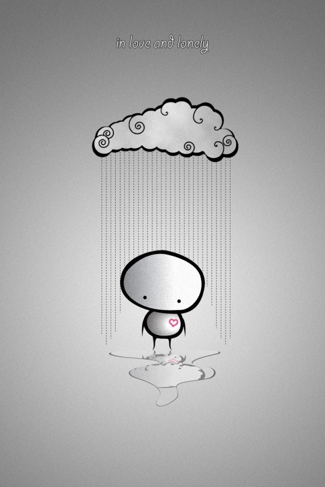 Download mobile wallpaper Love, Sad, Lonely, Mood, Artistic, Cloud, Minimalist for free.