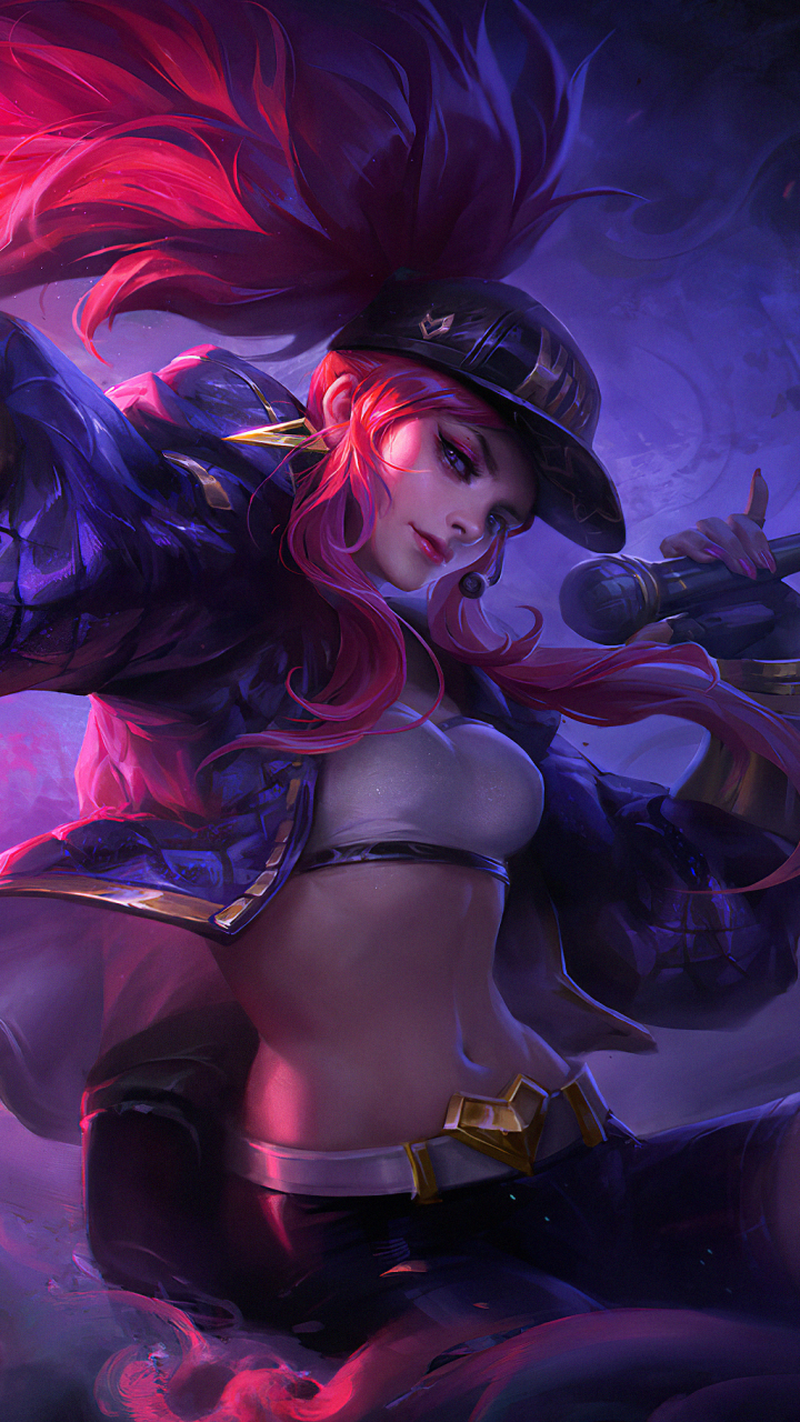 Download mobile wallpaper League Of Legends, Pink Hair, Video Game, Long Hair, Akali (League Of Legends) for free.