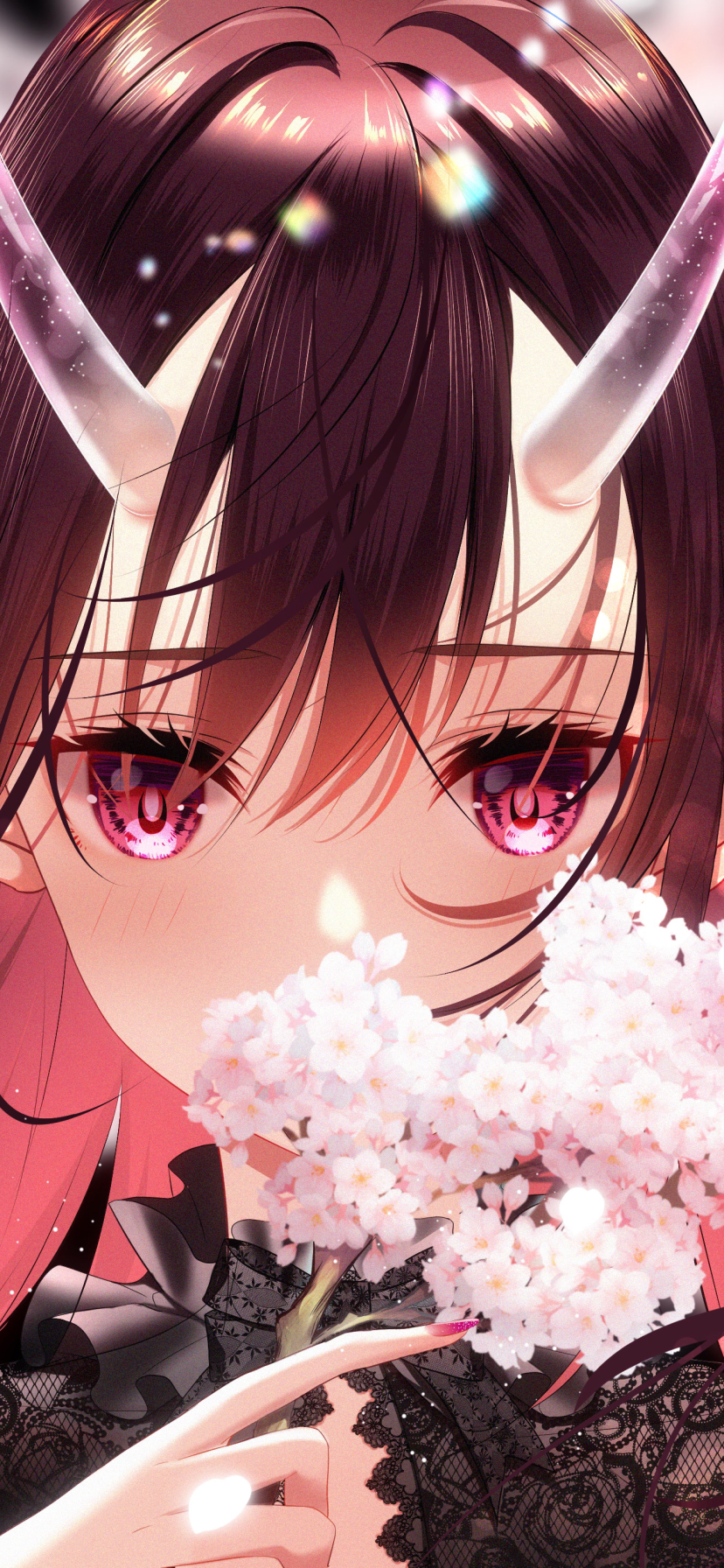 無料モバイル壁紙角, 桜の花, アニメ, オリジナルをダウンロードします。
