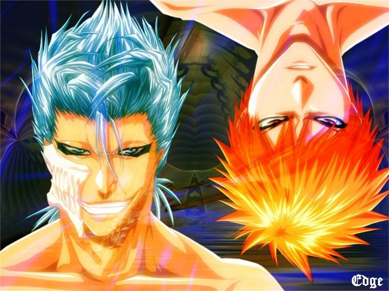 Free download wallpaper Anime, Bleach, Ichigo Kurosaki, Grimmjow Jaegerjaquez on your PC desktop