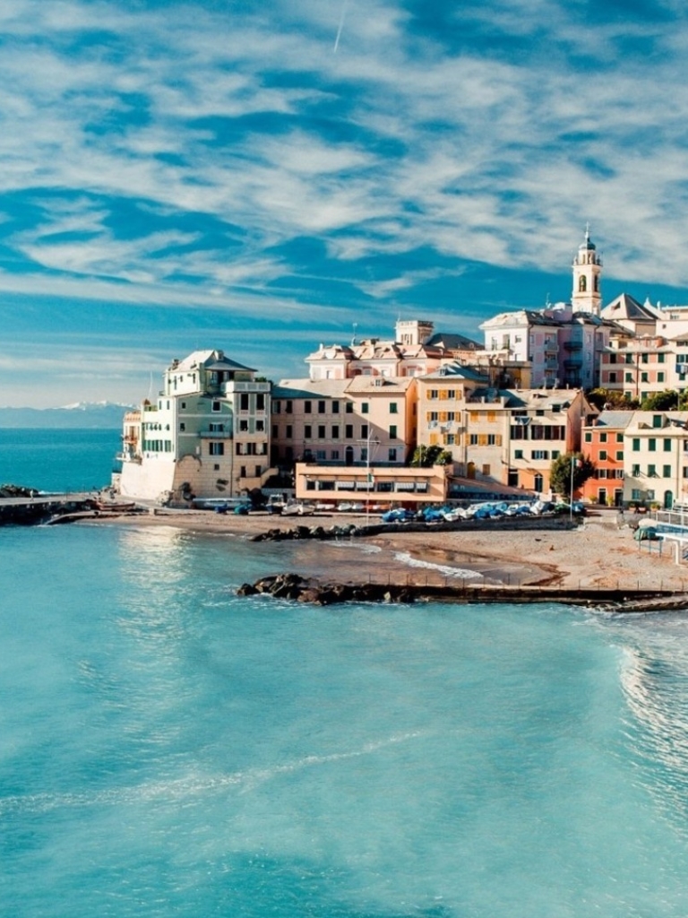 Download mobile wallpaper Italy, Genoa, Man Made, Liguria, Towns for free.