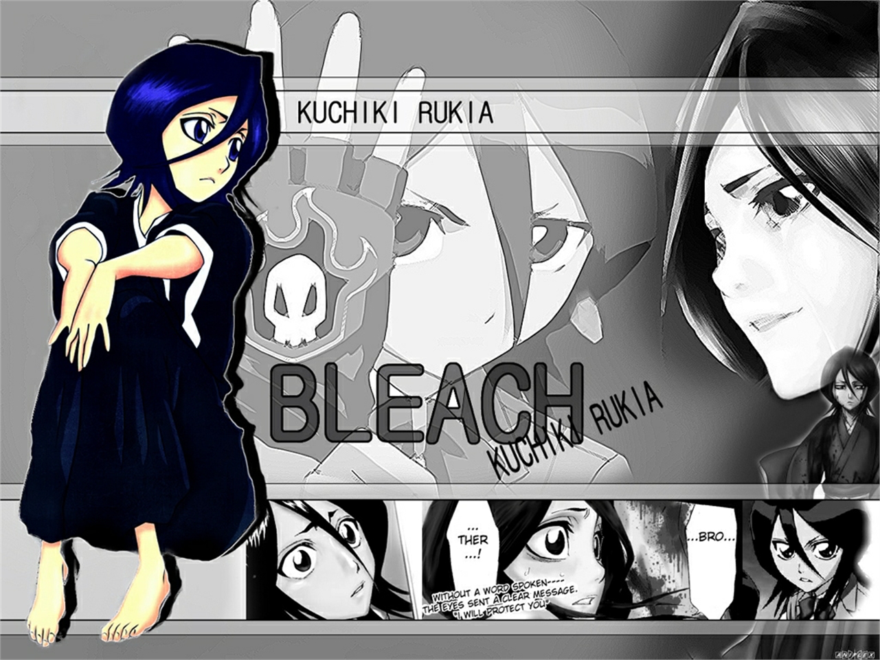 Handy-Wallpaper Bleach, Rukia Kuchiki, Animes kostenlos herunterladen.