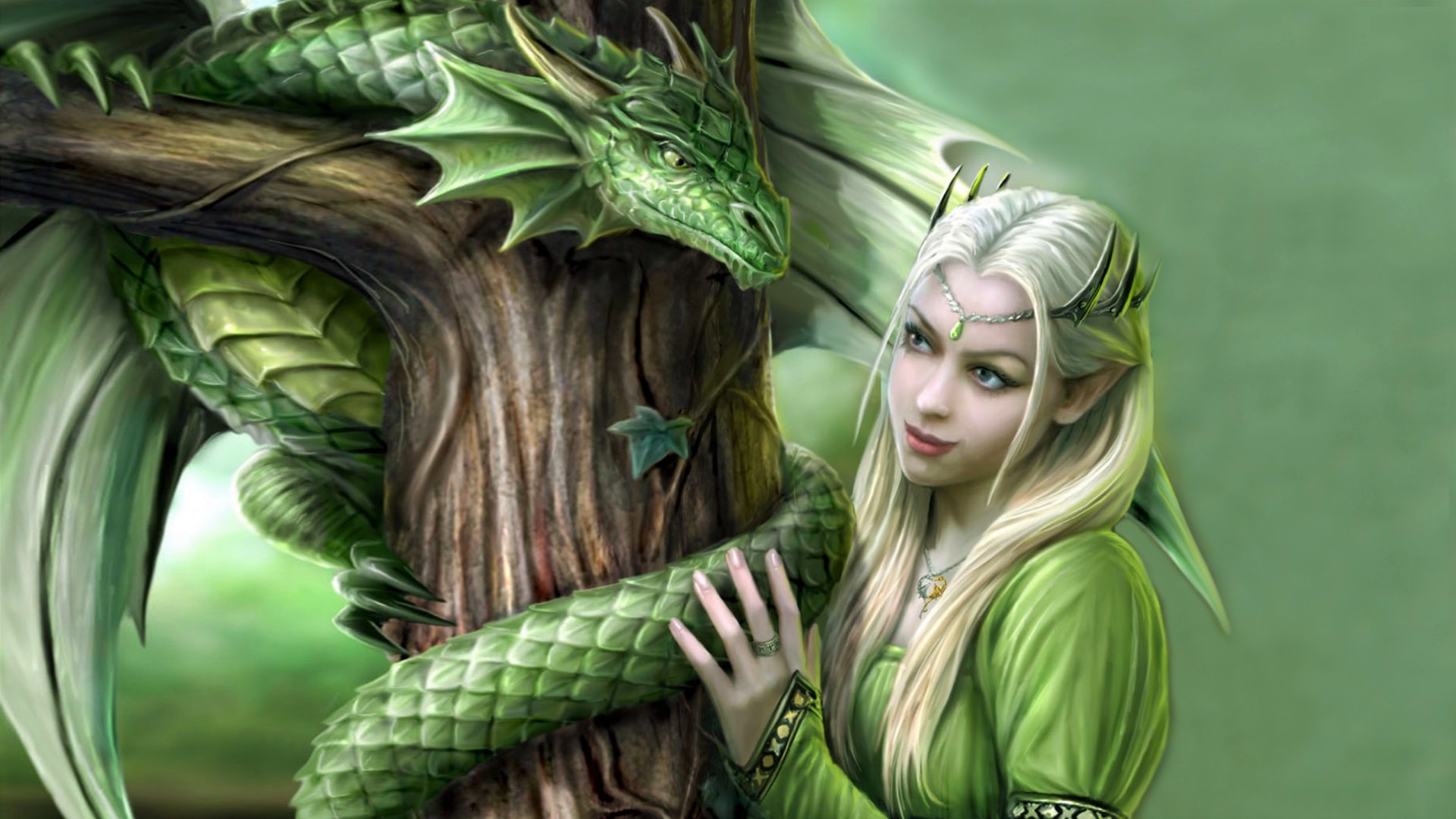 Baixe gratuitamente a imagem Fantasia, Árvore, Dragão na área de trabalho do seu PC