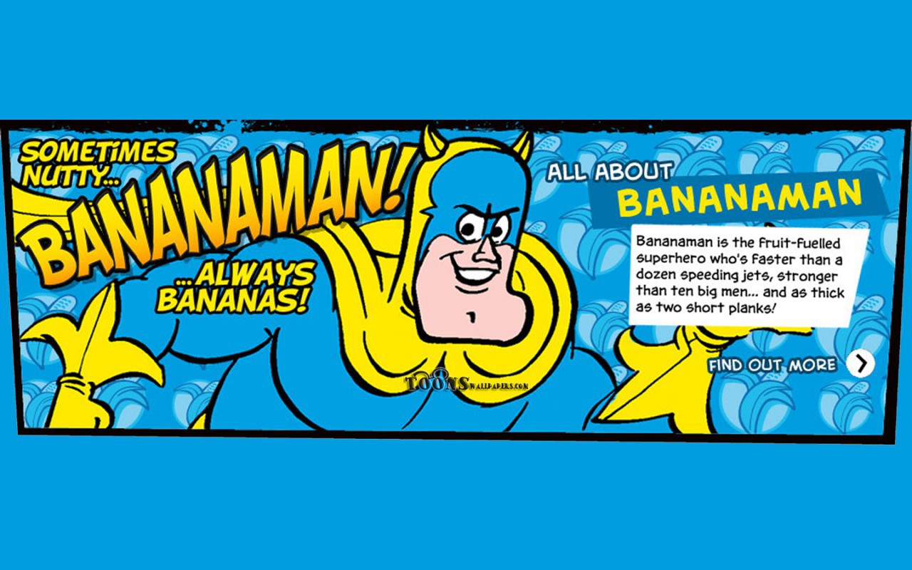 Популярные заставки и фоны Бананаман на компьютер