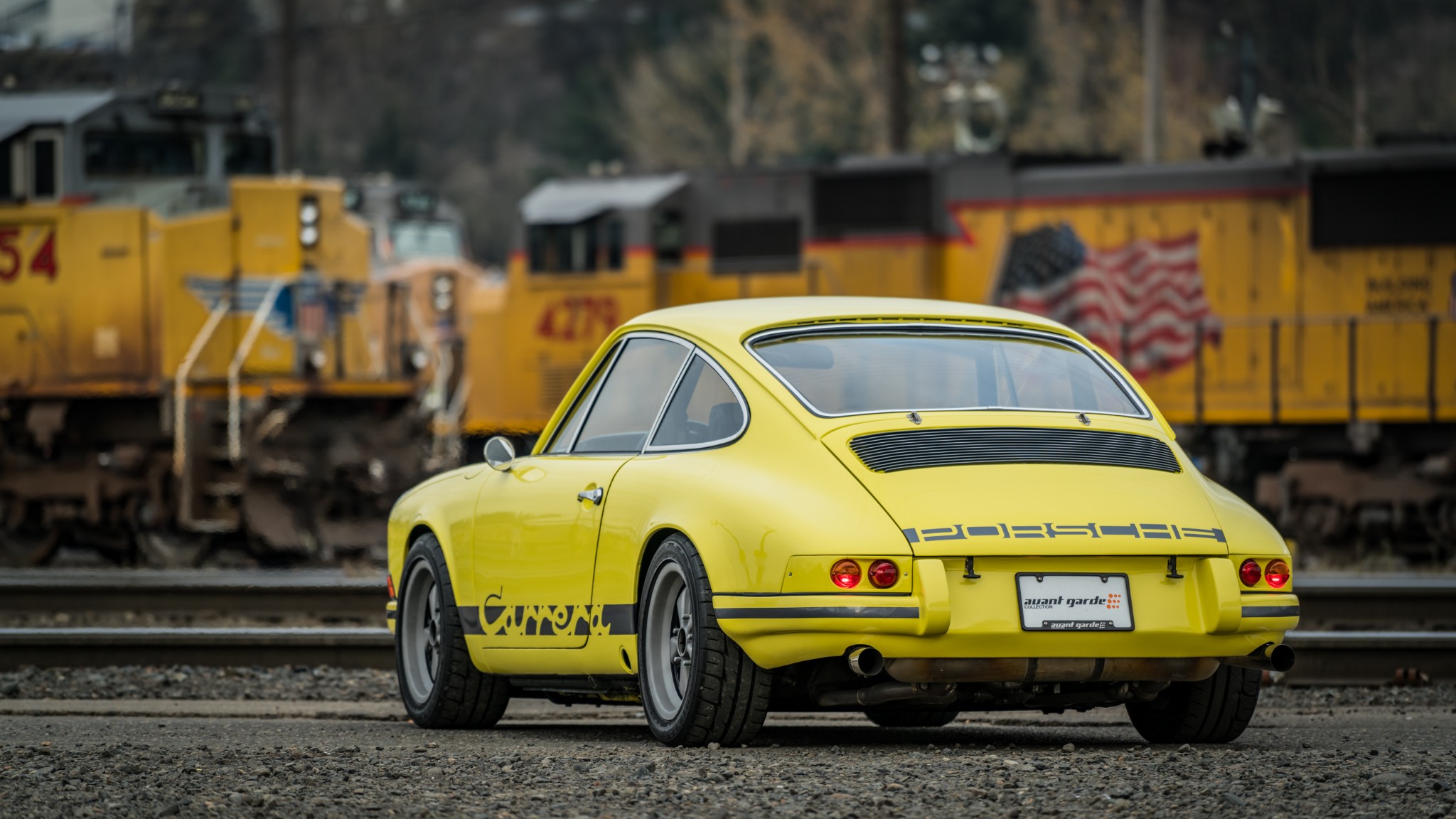 Download mobile wallpaper Porsche, Car, Old Car, Vehicles, Yellow Car, Porsche 911 Carrera T for free.