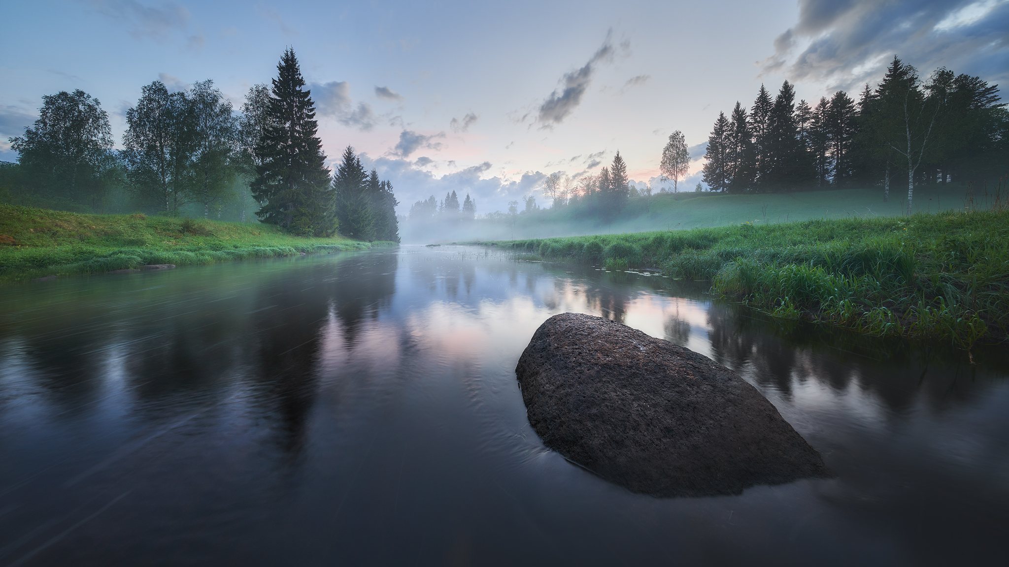 Free download wallpaper Sunrise, Earth, River on your PC desktop