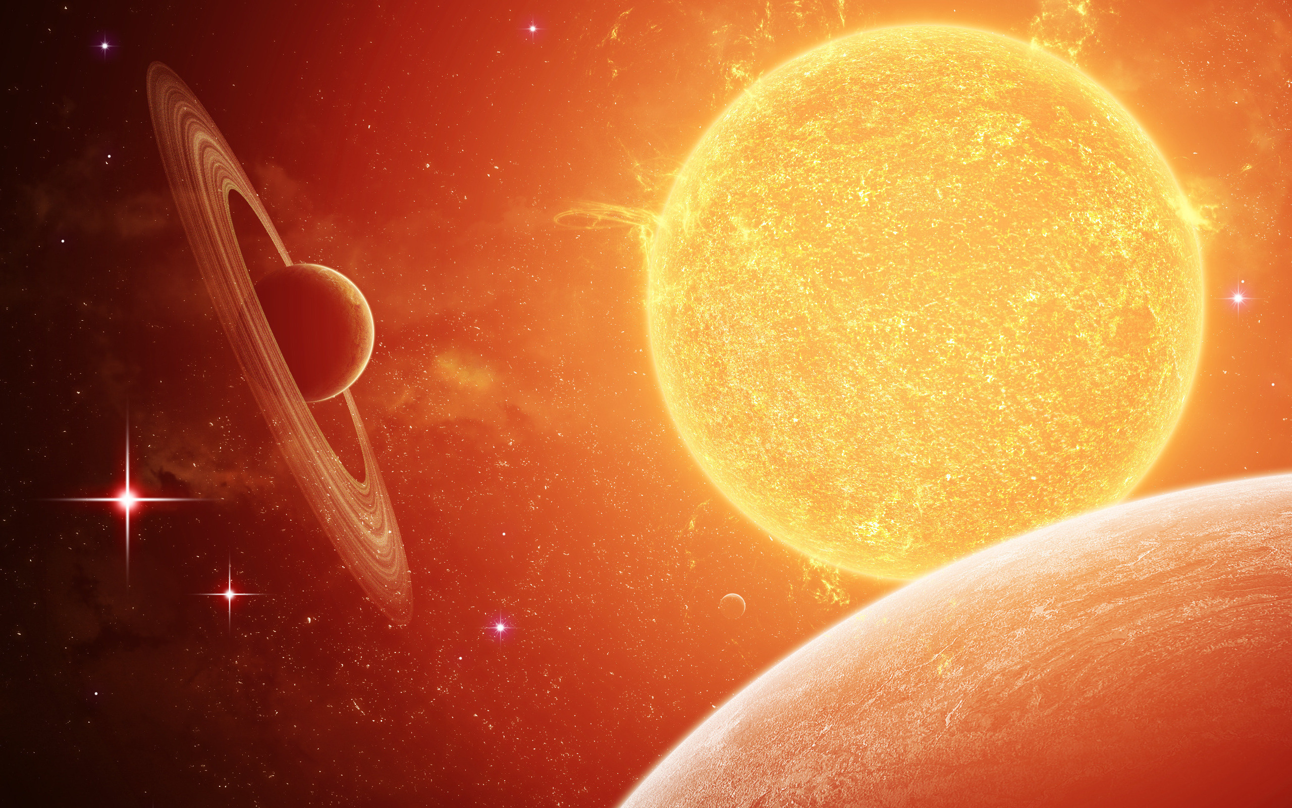 Скачать картинку Солнце, Планета, Научная Фантастика в телефон бесплатно.