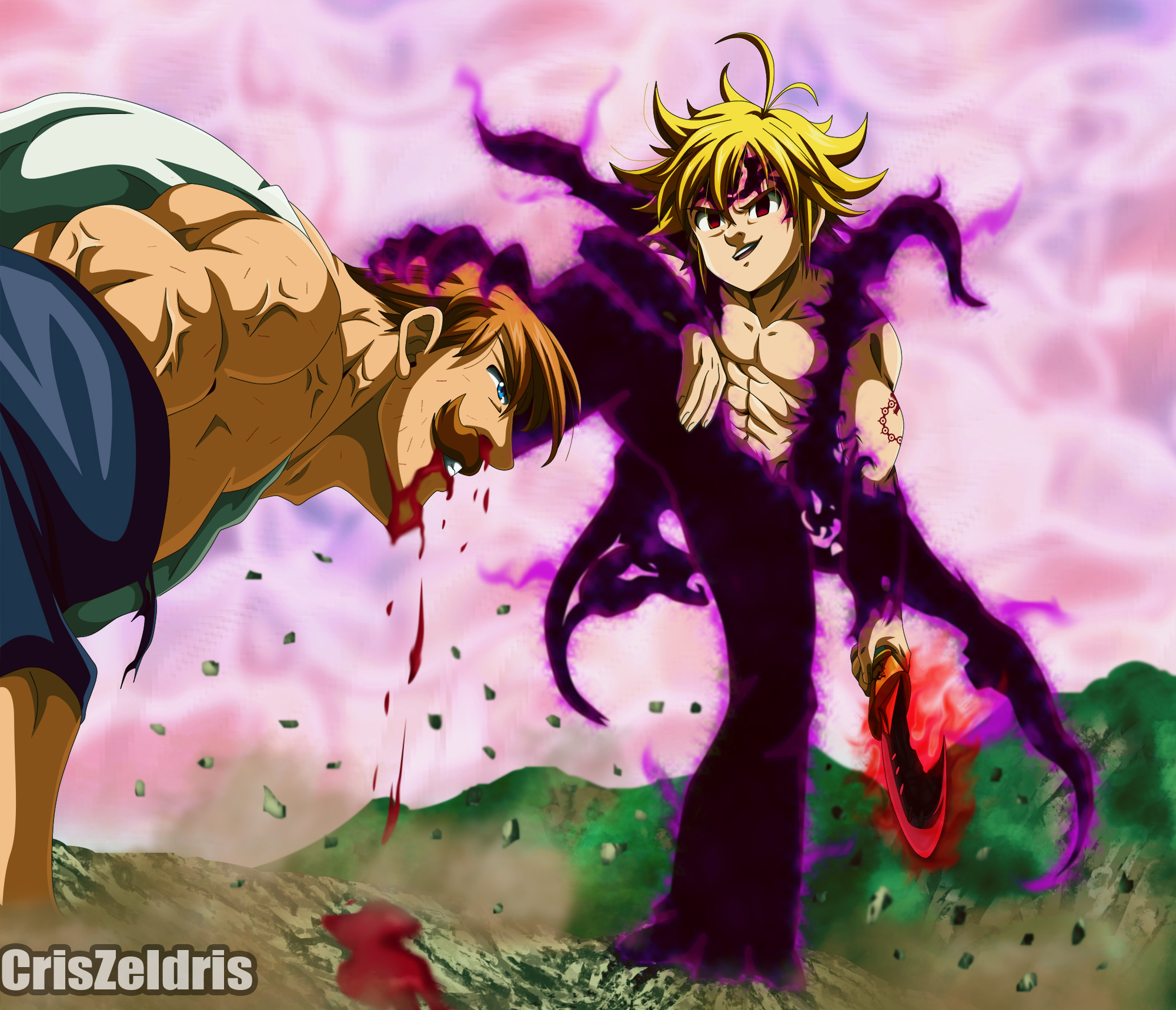 Free download wallpaper Anime, The Seven Deadly Sins, Meliodas (The Seven Deadly Sins), Escanor (The Seven Deadly Sins) on your PC desktop