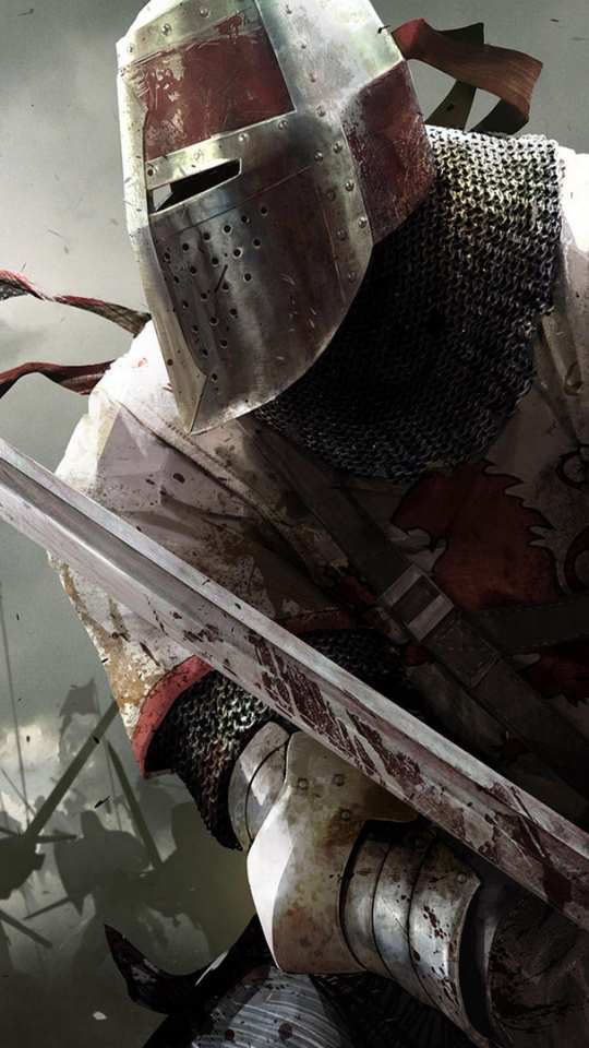 Download mobile wallpaper Fantasy, Warrior, Knight, Battle, Armor, Sword for free.