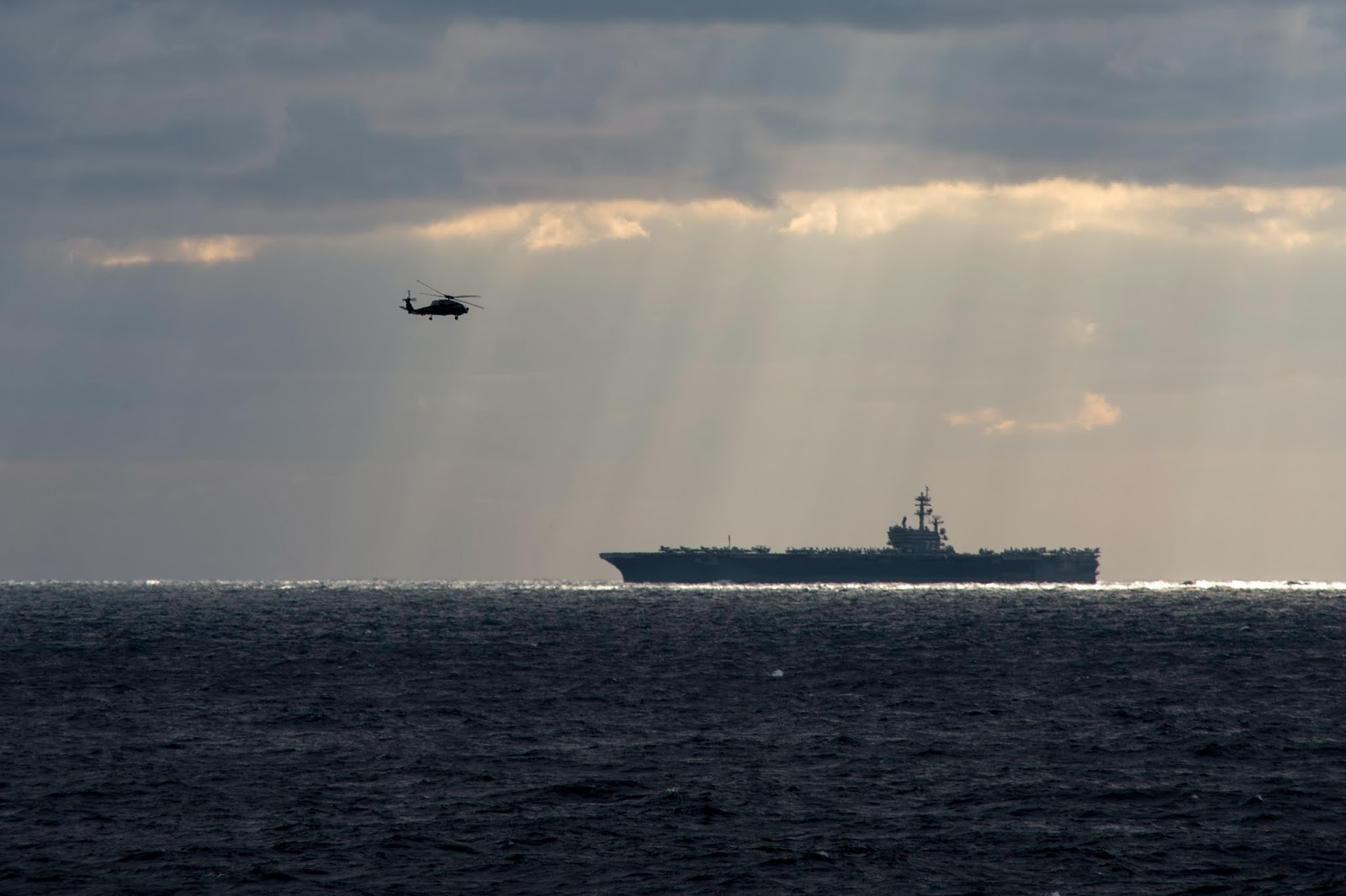 military, uss george h w bush (cvn 77), aircraft carrier, helicopter, navy, ship, sunbeam, vehicle, warship, warships